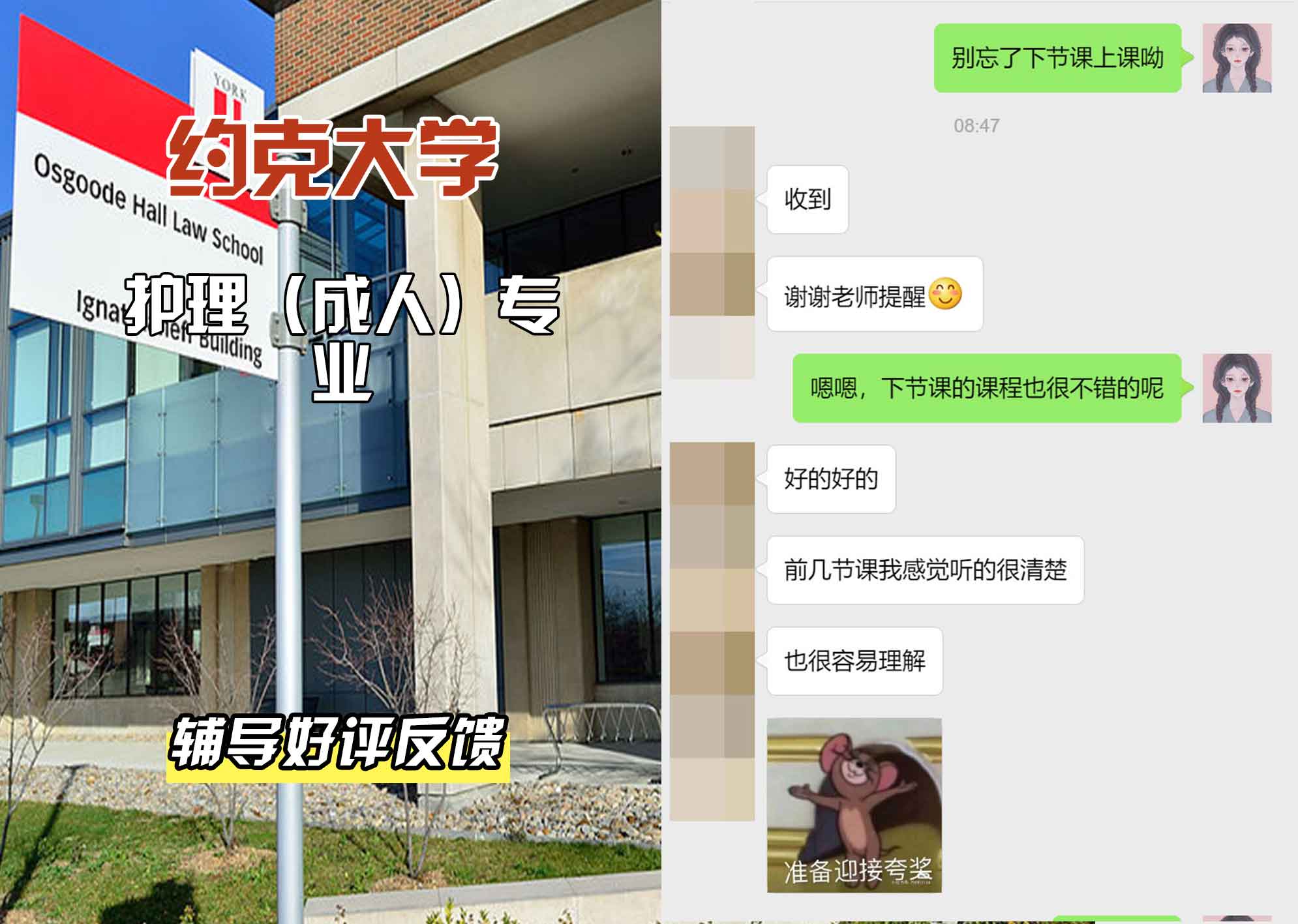 约克大学UOY护理（成人）辅导好评反馈