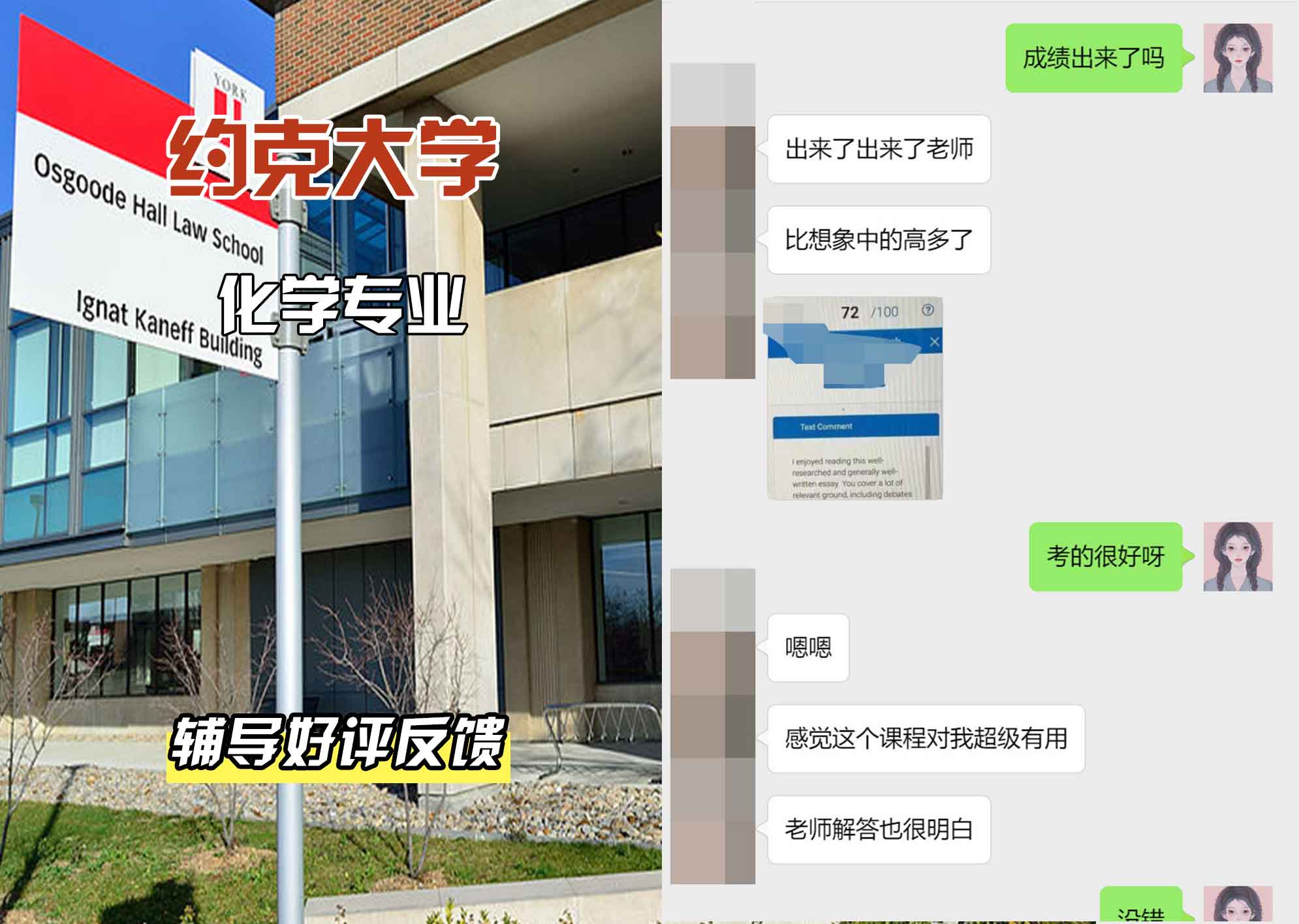 约克大学UOY化学专业辅导好评反馈