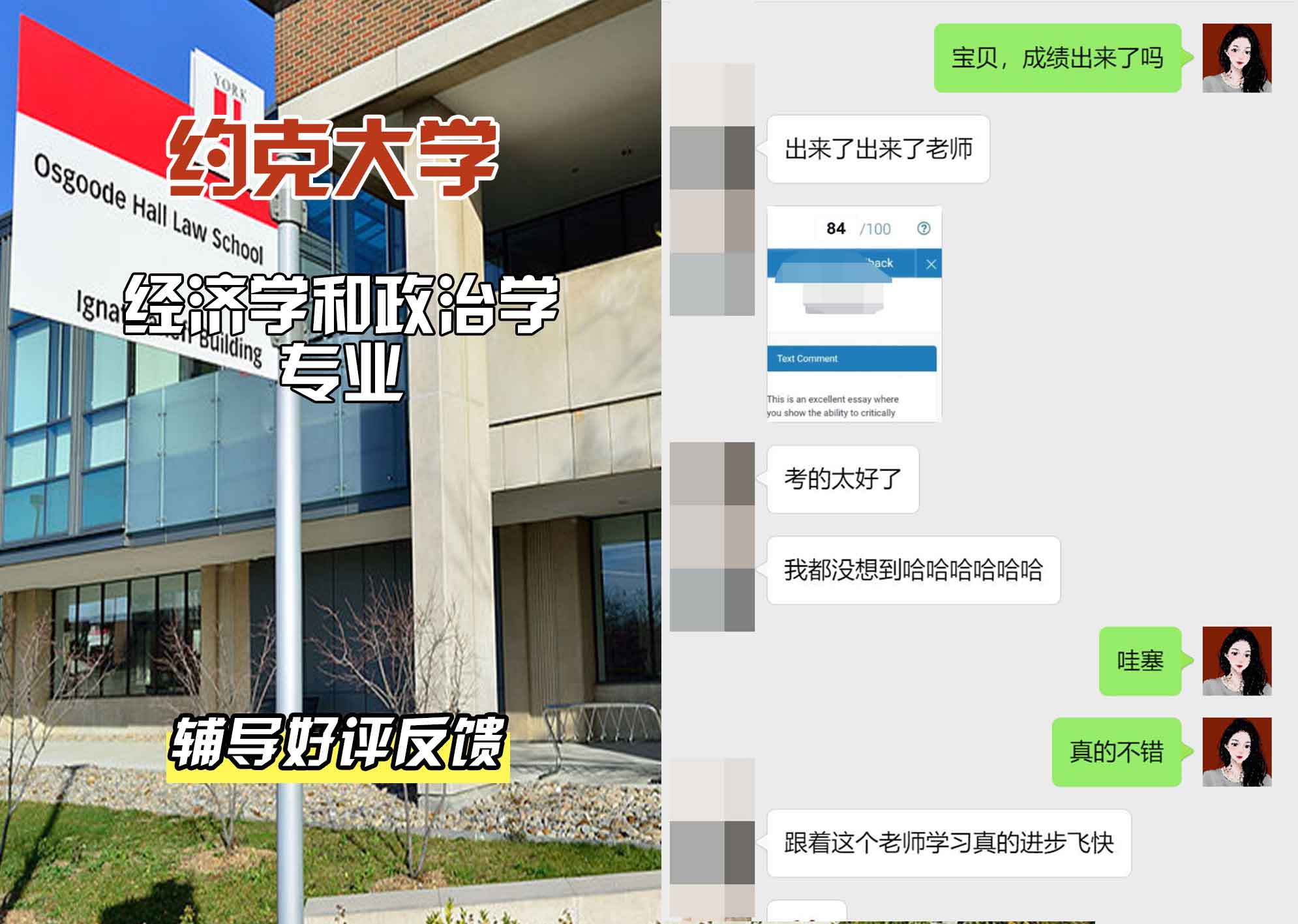 约克大学UOY经济学和政治学辅导好评反馈