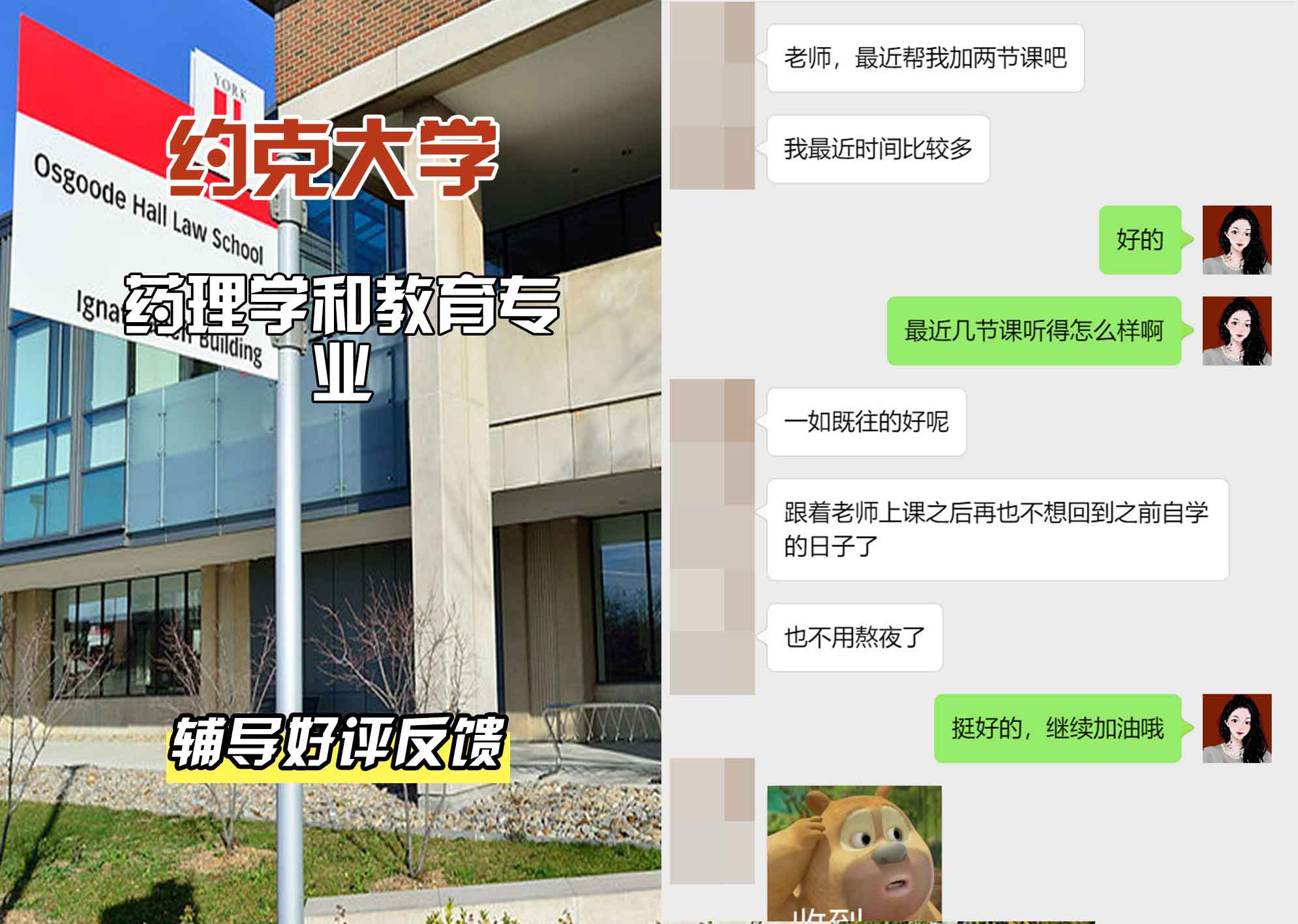 约克大学UOY药理学和教育辅导好评反馈