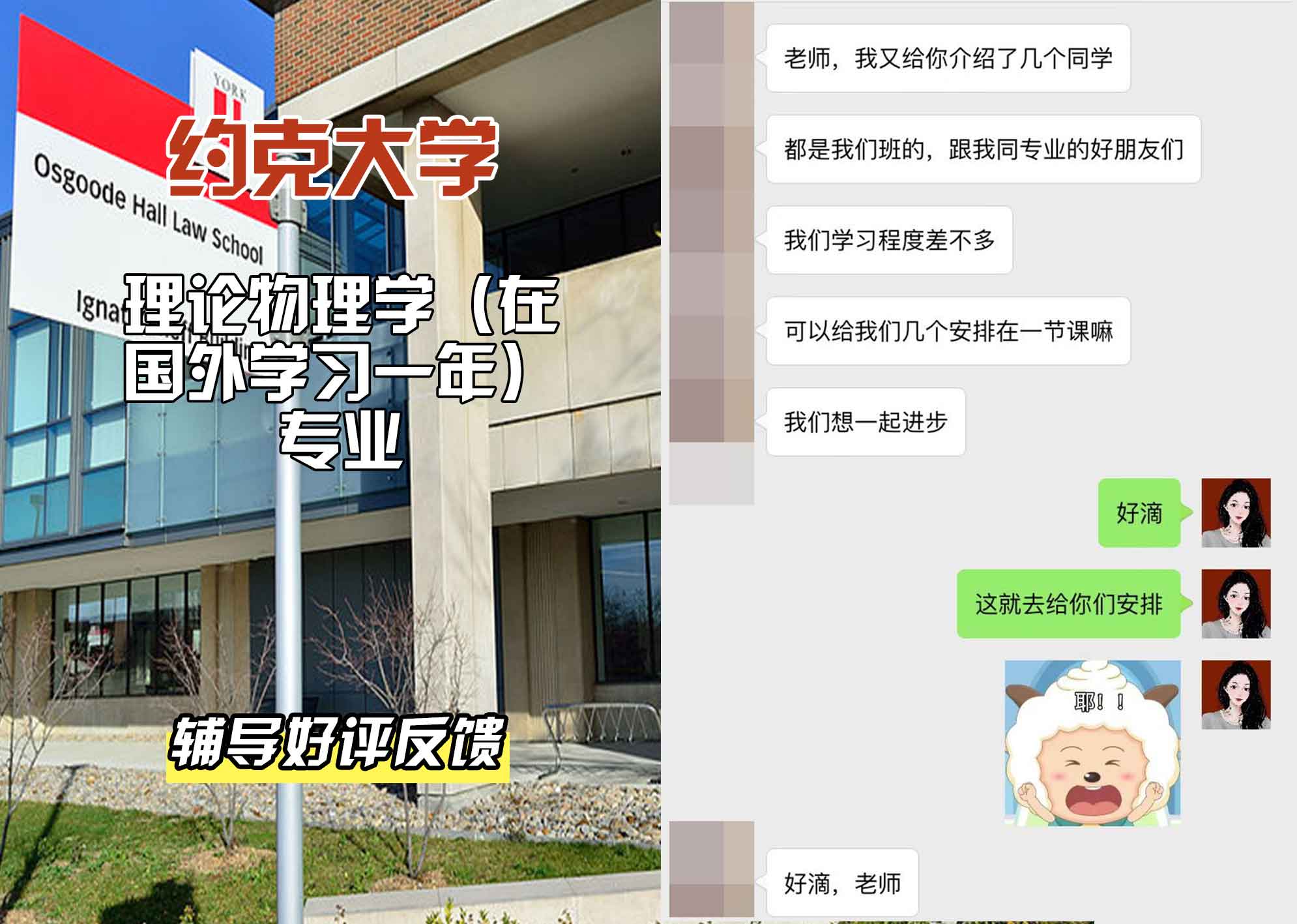 约克大学UOY理论物理（在国外学习一年）辅导好评反馈