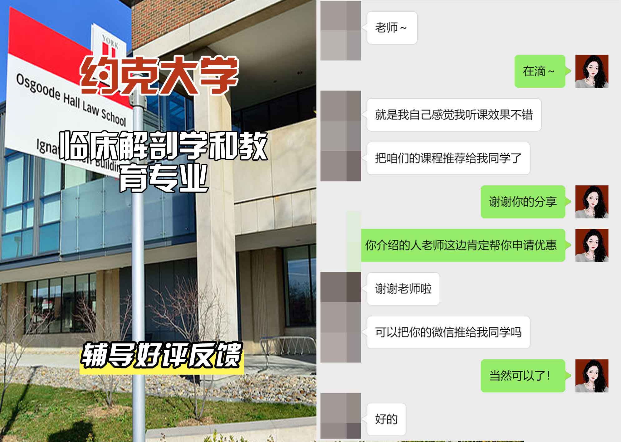 约克大学UOY临床解剖学和教育辅导好评反馈