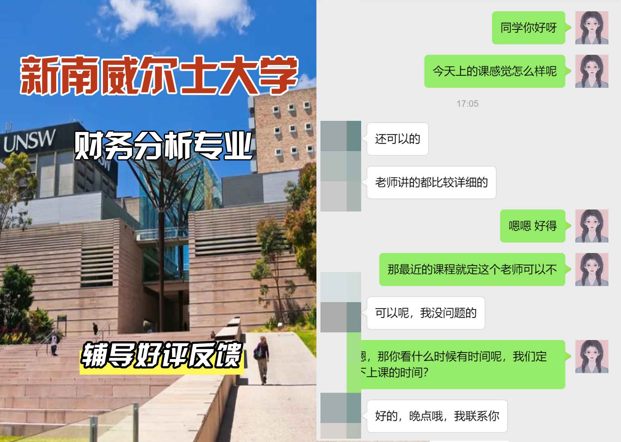 新南威尔士大学UNSW财务分析辅导好评反馈