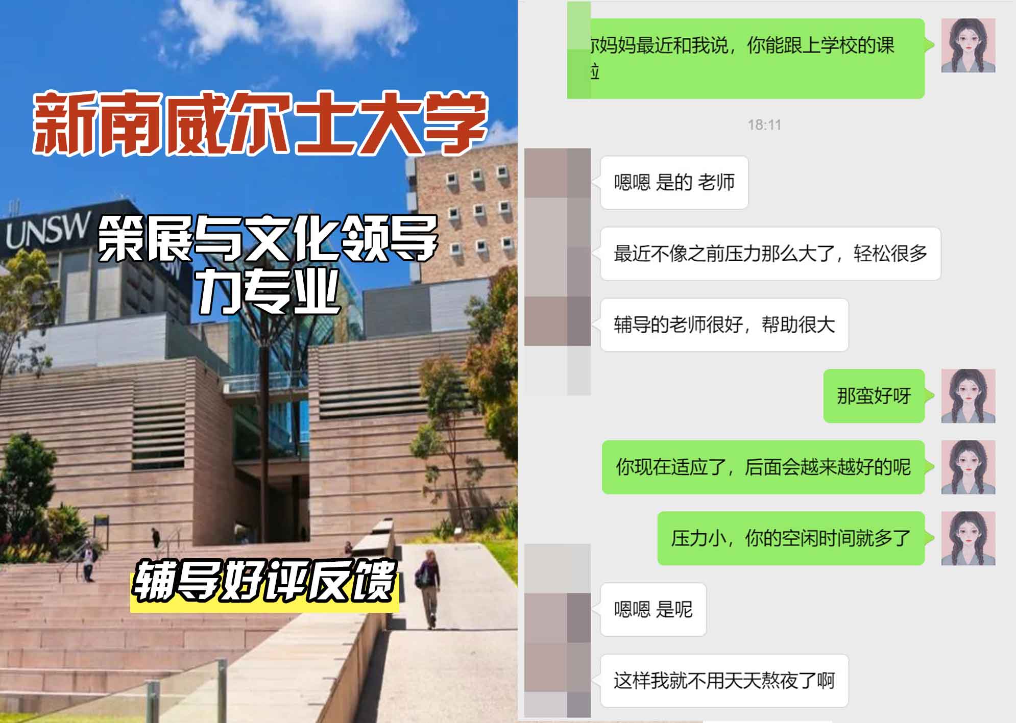 新南威尔士大学UNSW策展与文化领导力辅导好评反馈