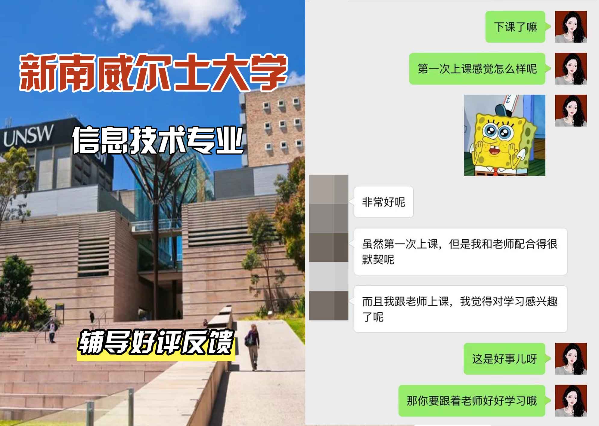 新南威尔士大学UNSW信息技术辅导好评反馈