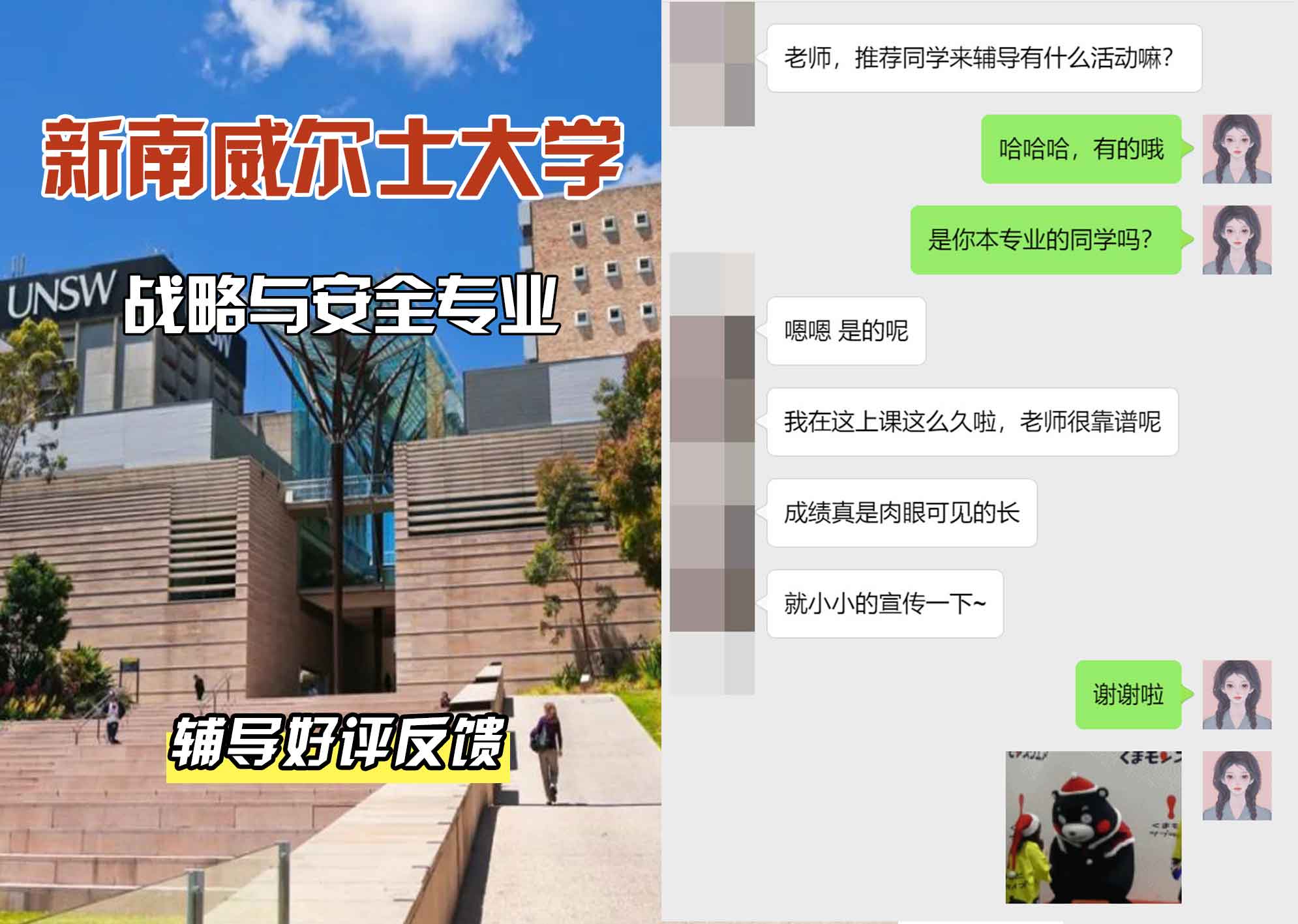 新南威尔士大学UNSW战略与安全辅导好评反馈