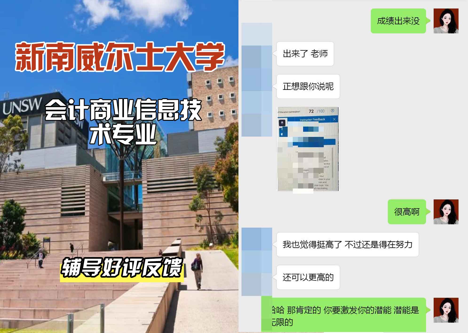 新南威尔士大学UNSW会计/商业信息技术辅导好评反馈