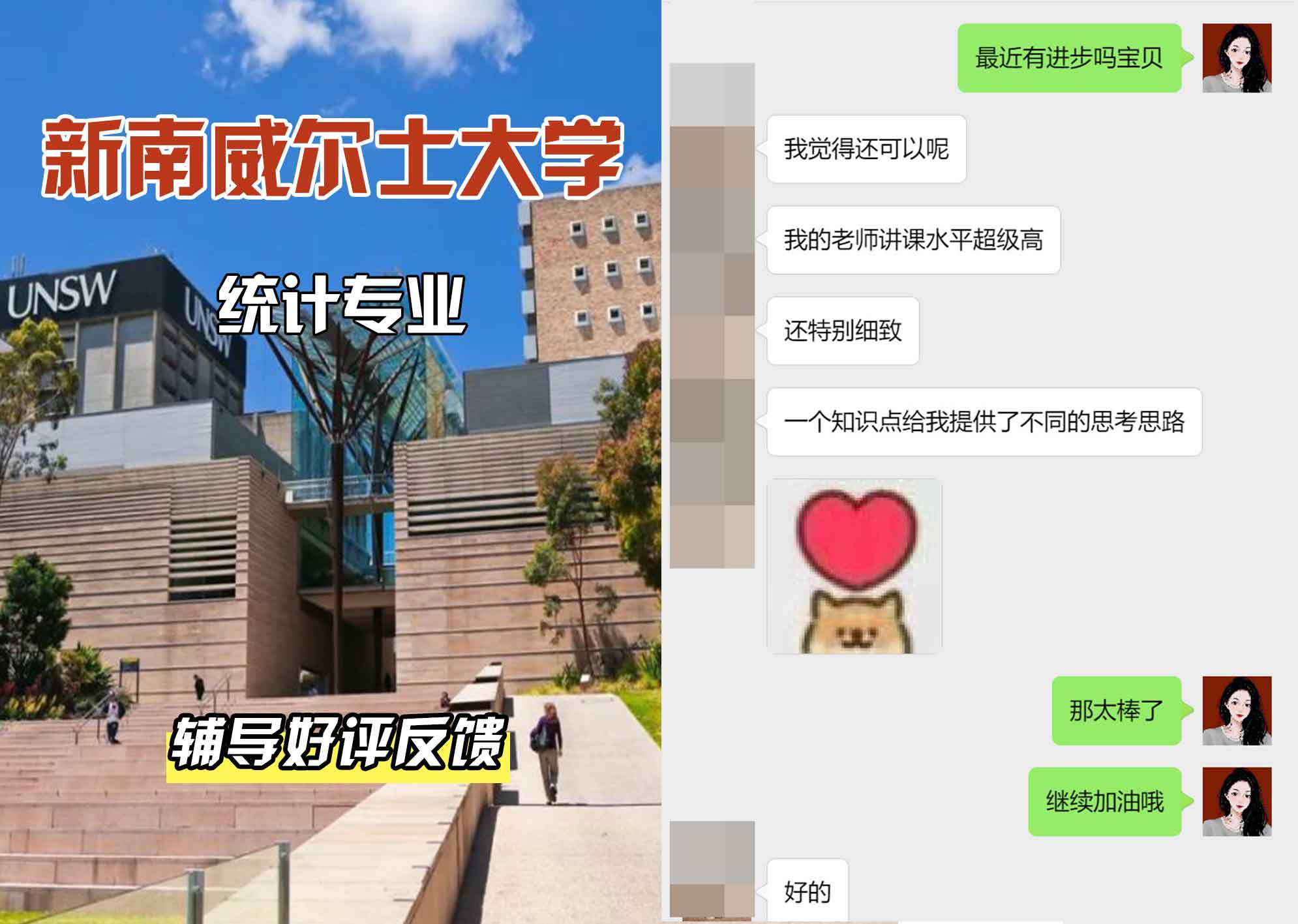 新南威尔士大学UNSW统计辅导好评反馈