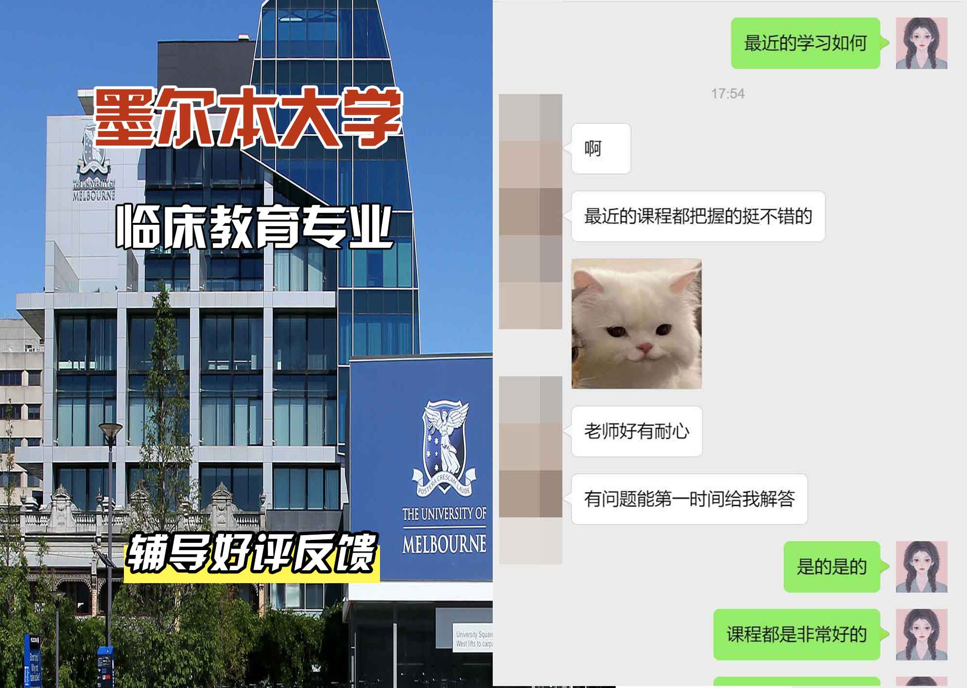 墨尔本大学墨大临床教育辅导好评反馈