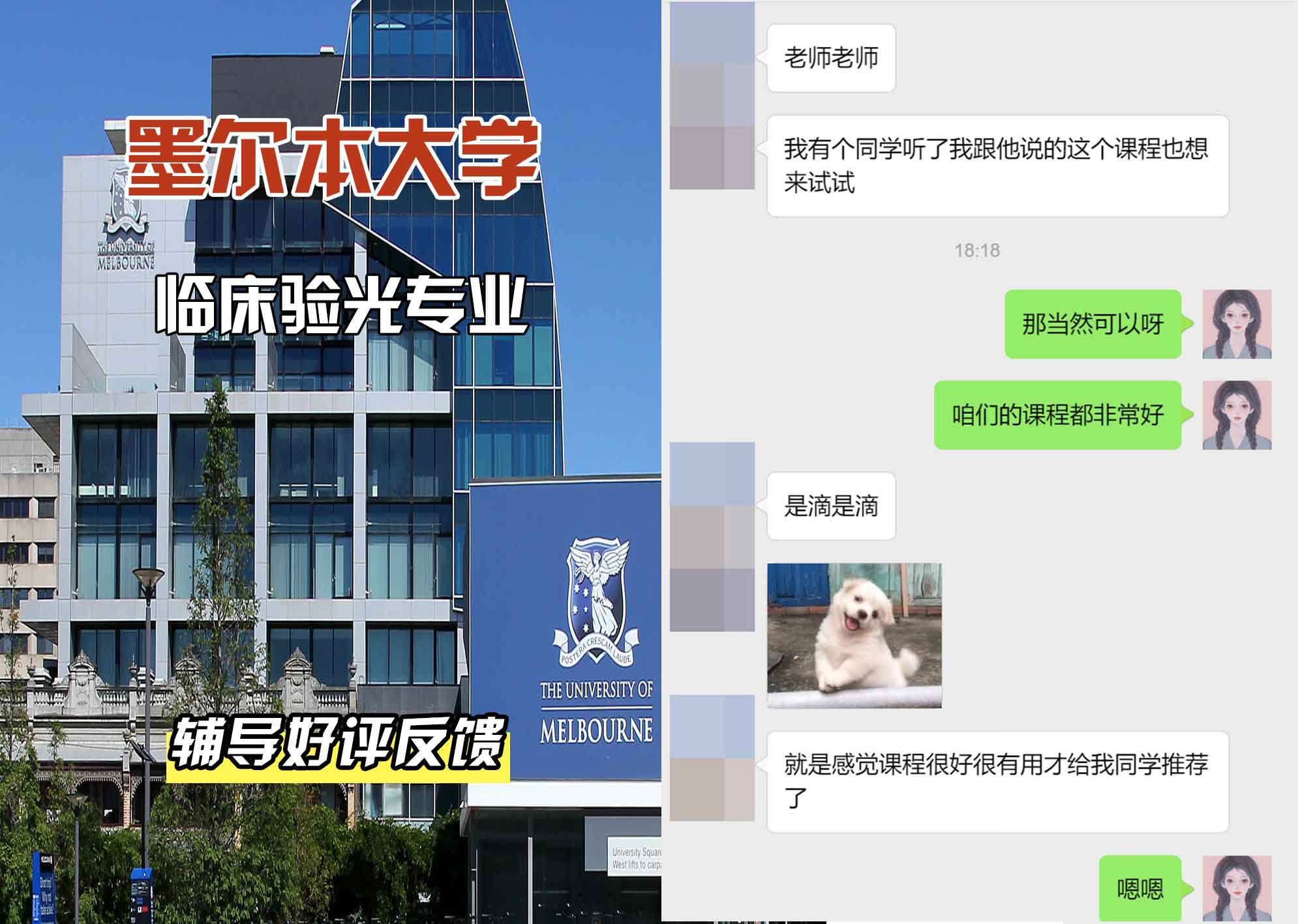 墨尔本大学墨大临床验光辅导好评反馈