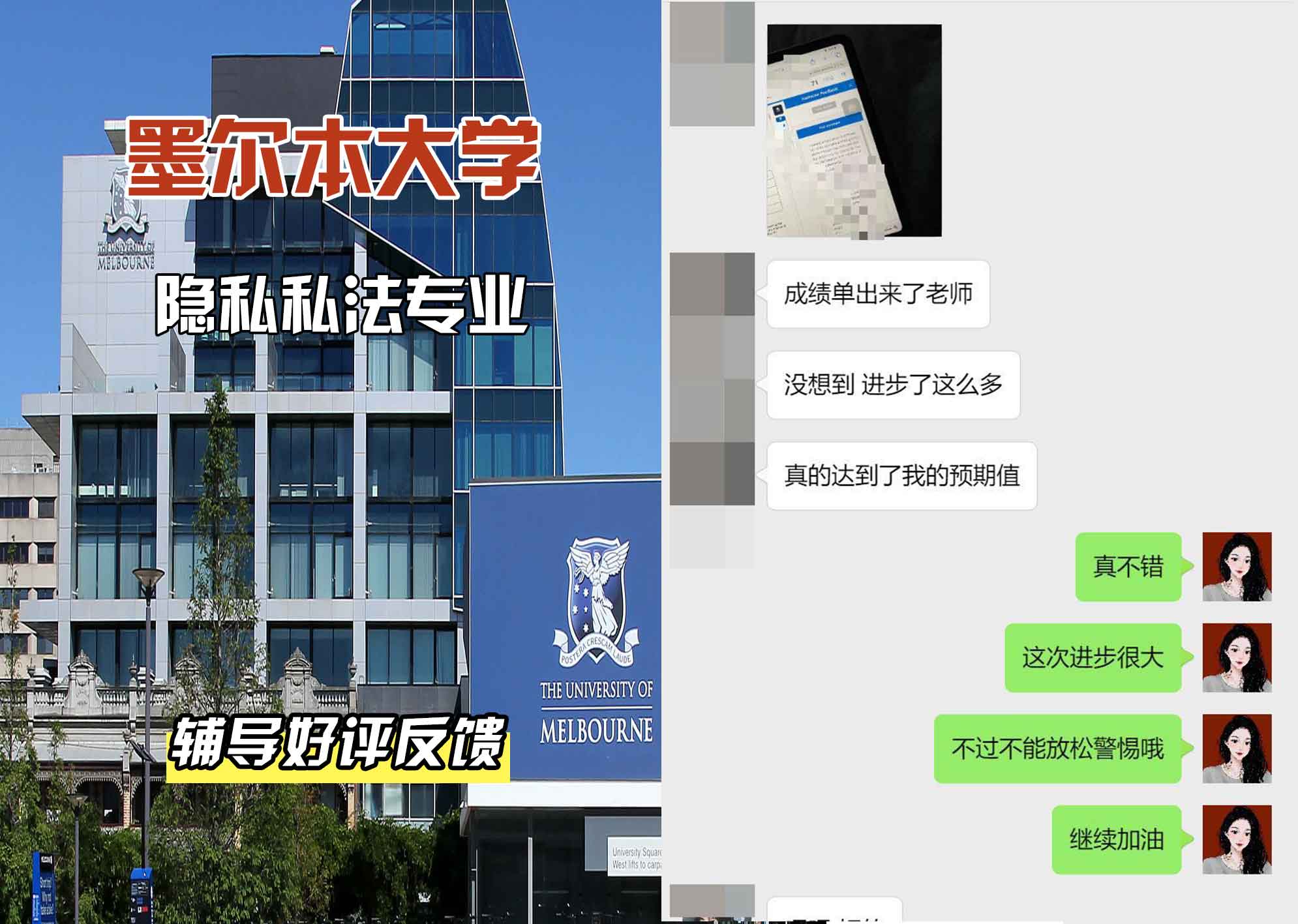 墨尔本大学墨大隐私私法辅导好评反馈