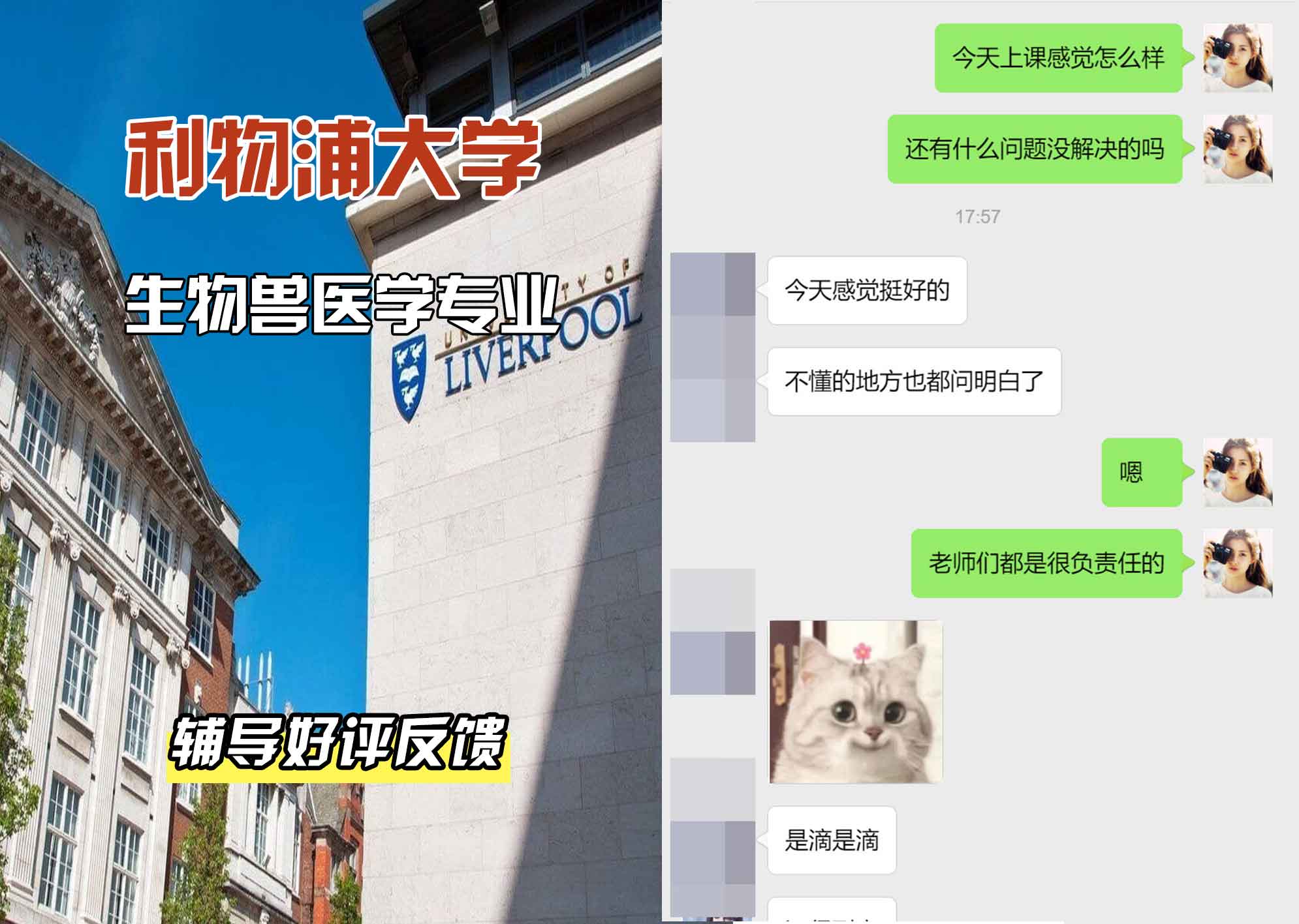 利物浦大学利大生物兽医学辅导好评反馈