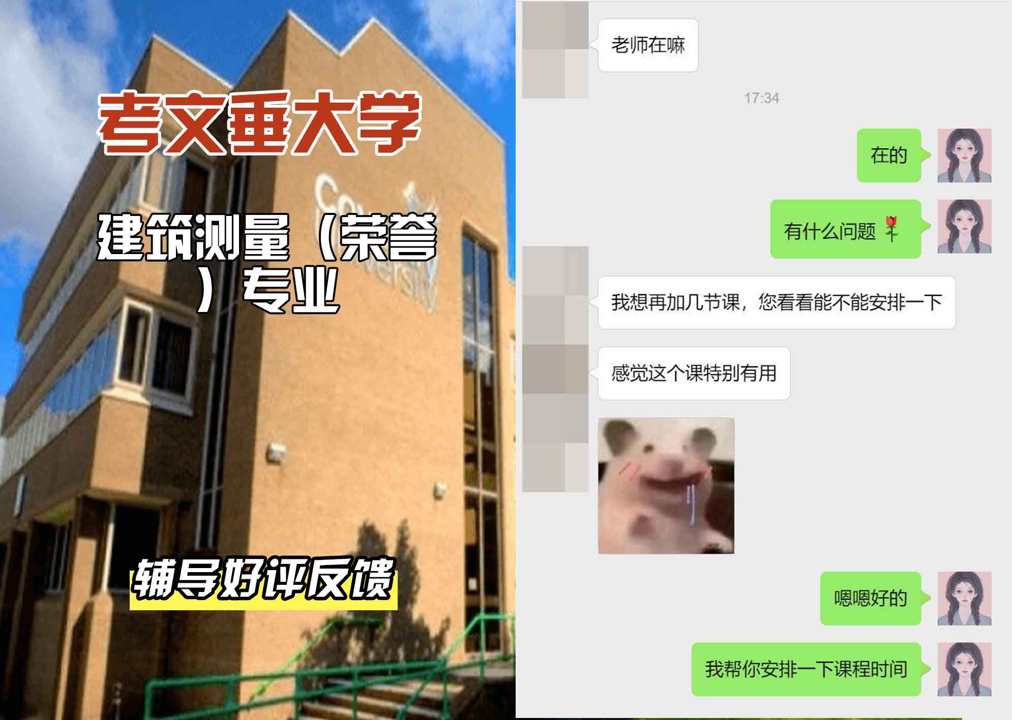 CU考文垂大学建筑测量辅导好评反馈