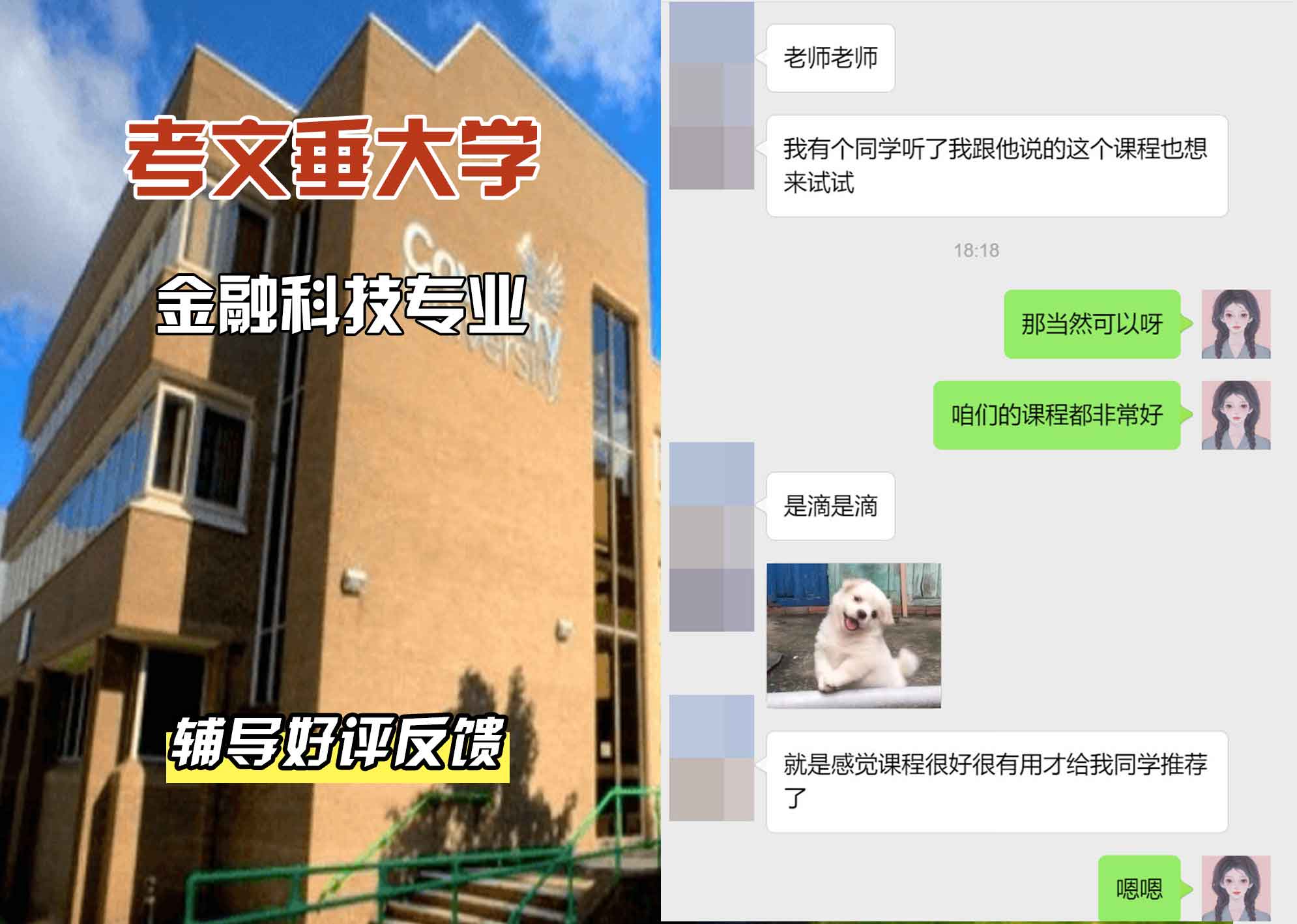 CU考文垂大学金融科技辅导好评反馈
