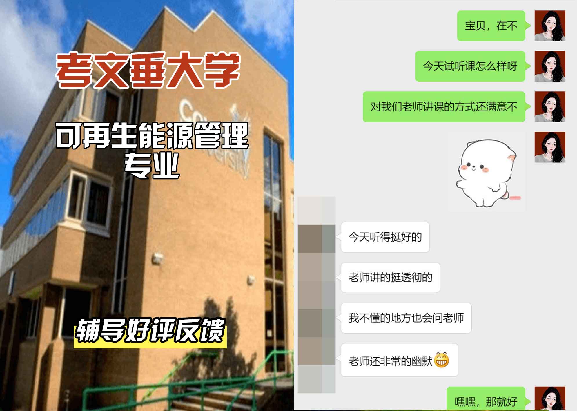 CU考文垂大学可再生能源管理辅导好评反馈
