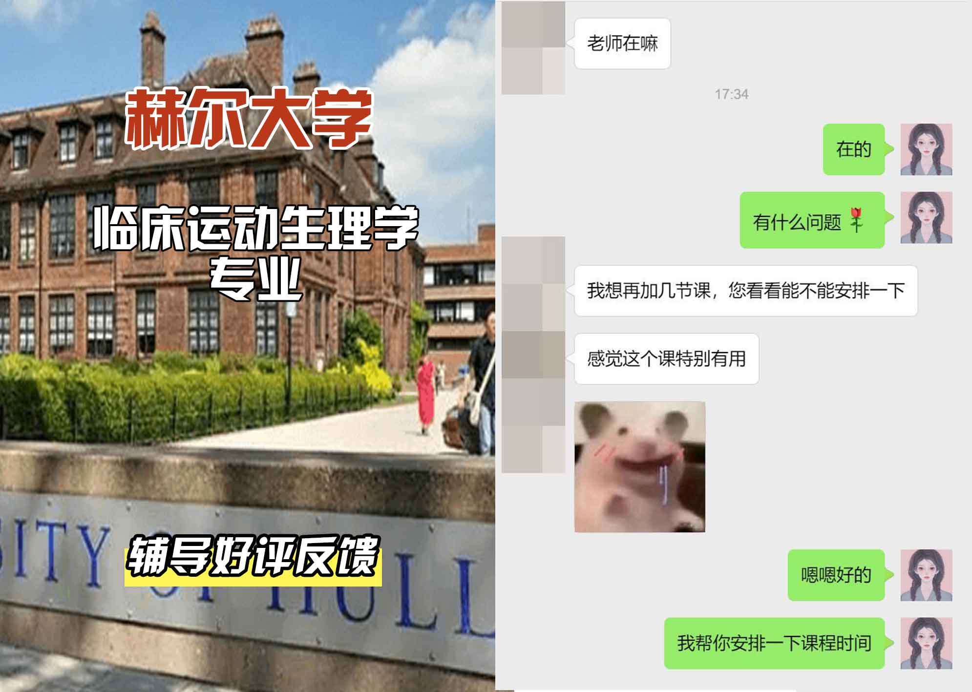 HULL赫尔大学临床运动生理学辅导好评反馈