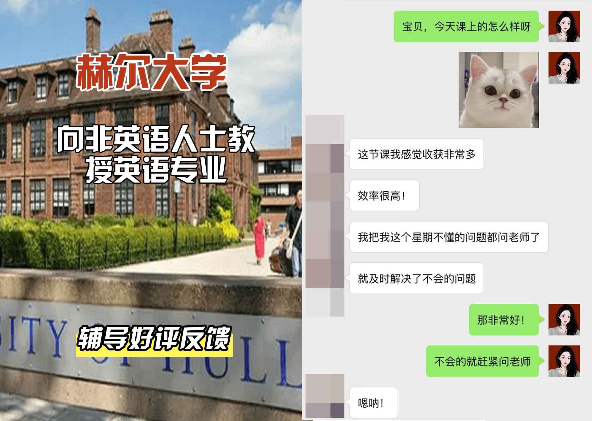 HULL赫尔大学向非英语人士教授英语辅导好评反馈