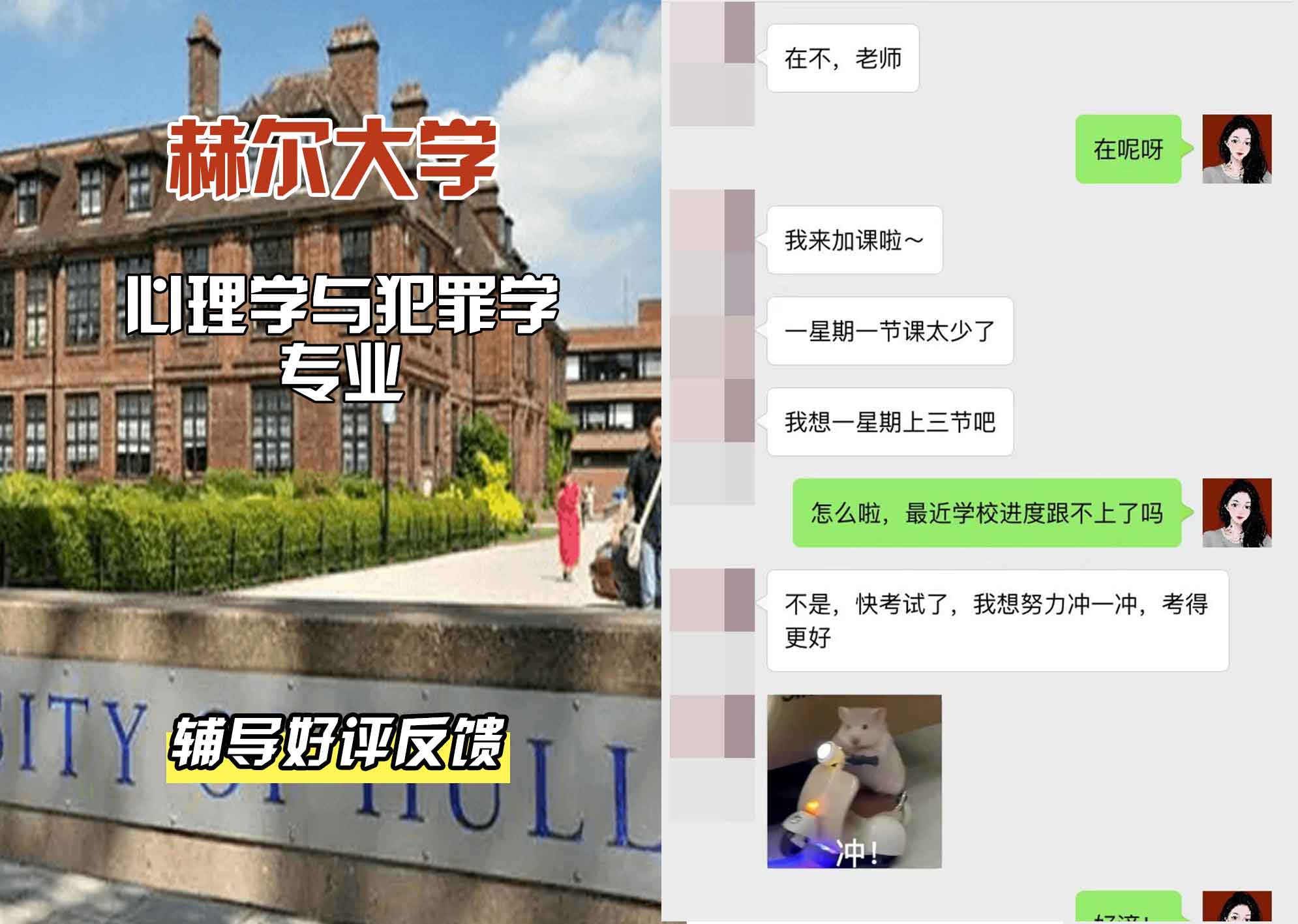 HULL赫尔大学心理学与犯罪学辅导好评反馈