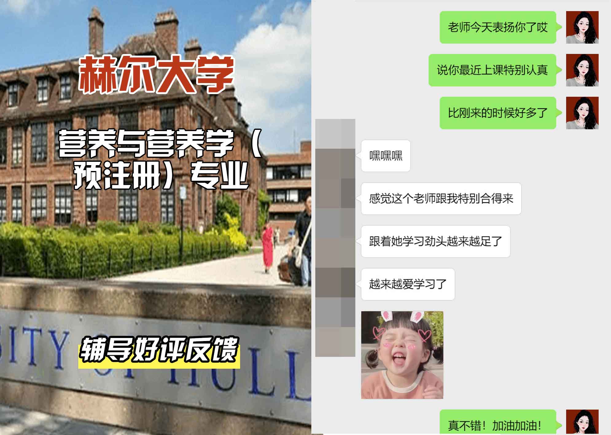 HULL赫尔大学营养与营养学（预注册）辅导好评反馈