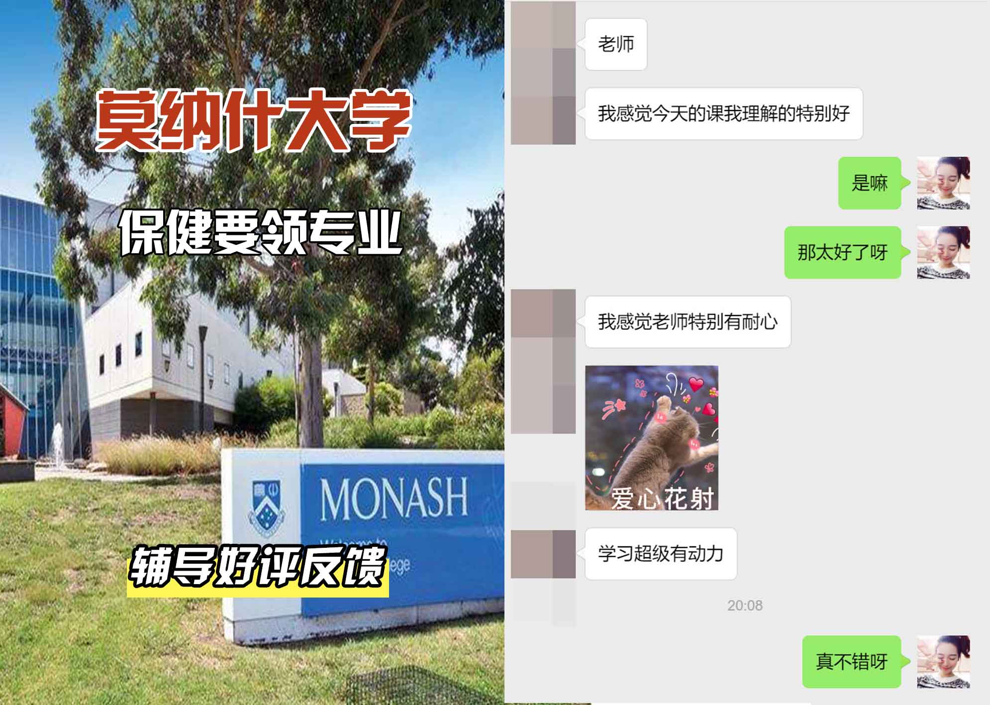 莫纳什大学Monash保健要领辅导好评反馈