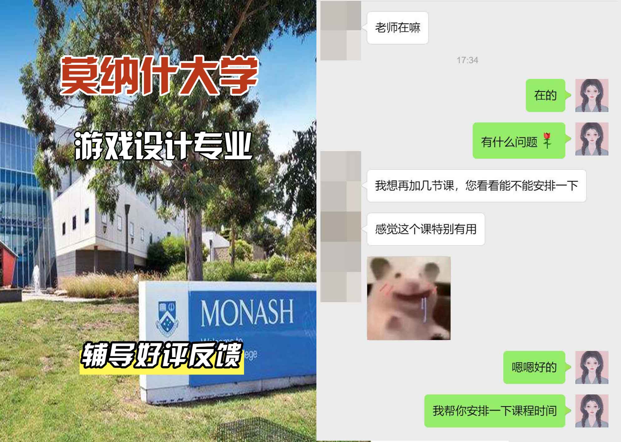 莫纳什大学Monash游戏设计辅导好评反馈