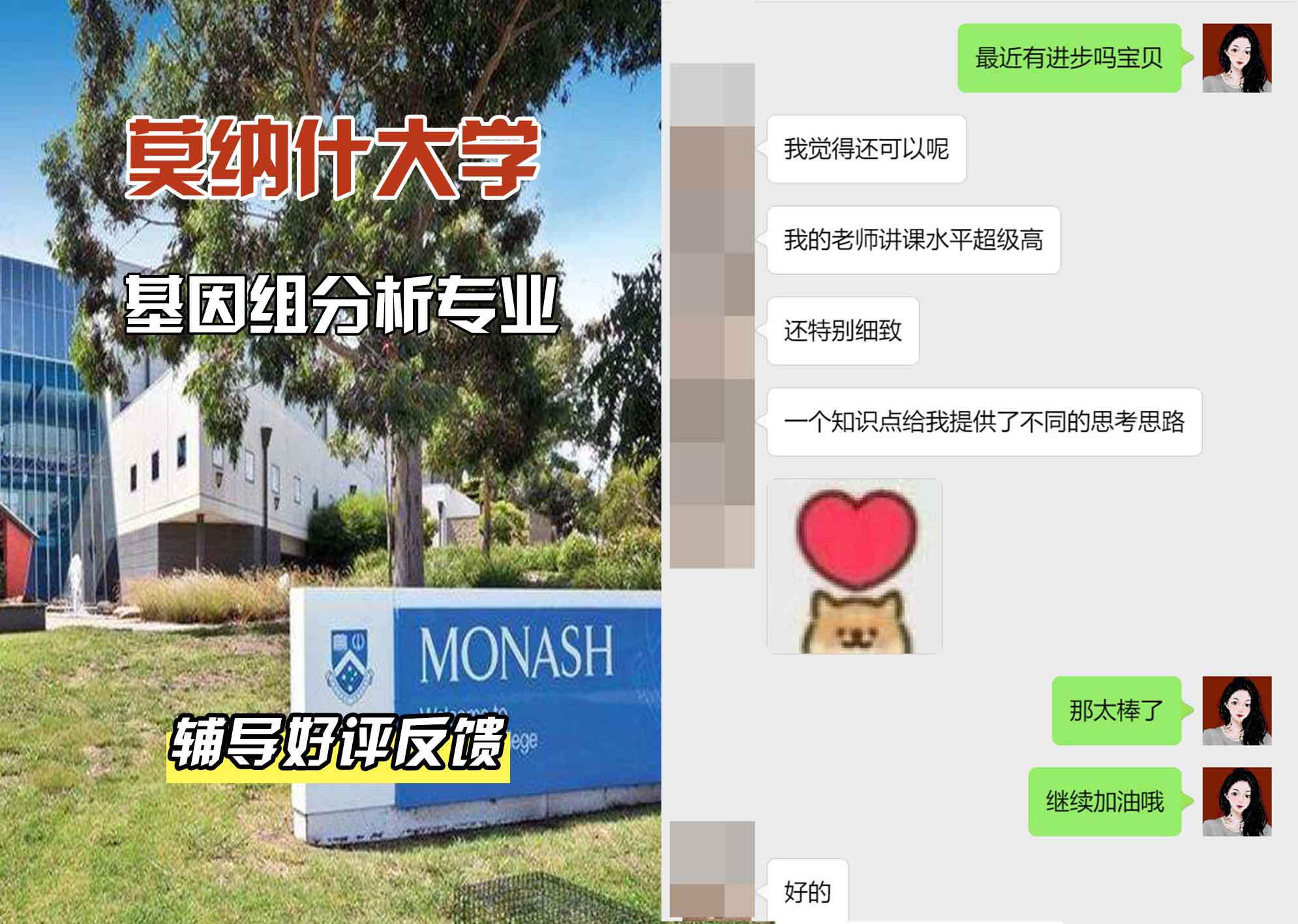 莫纳什大学Monash基因组分析辅导好评反馈