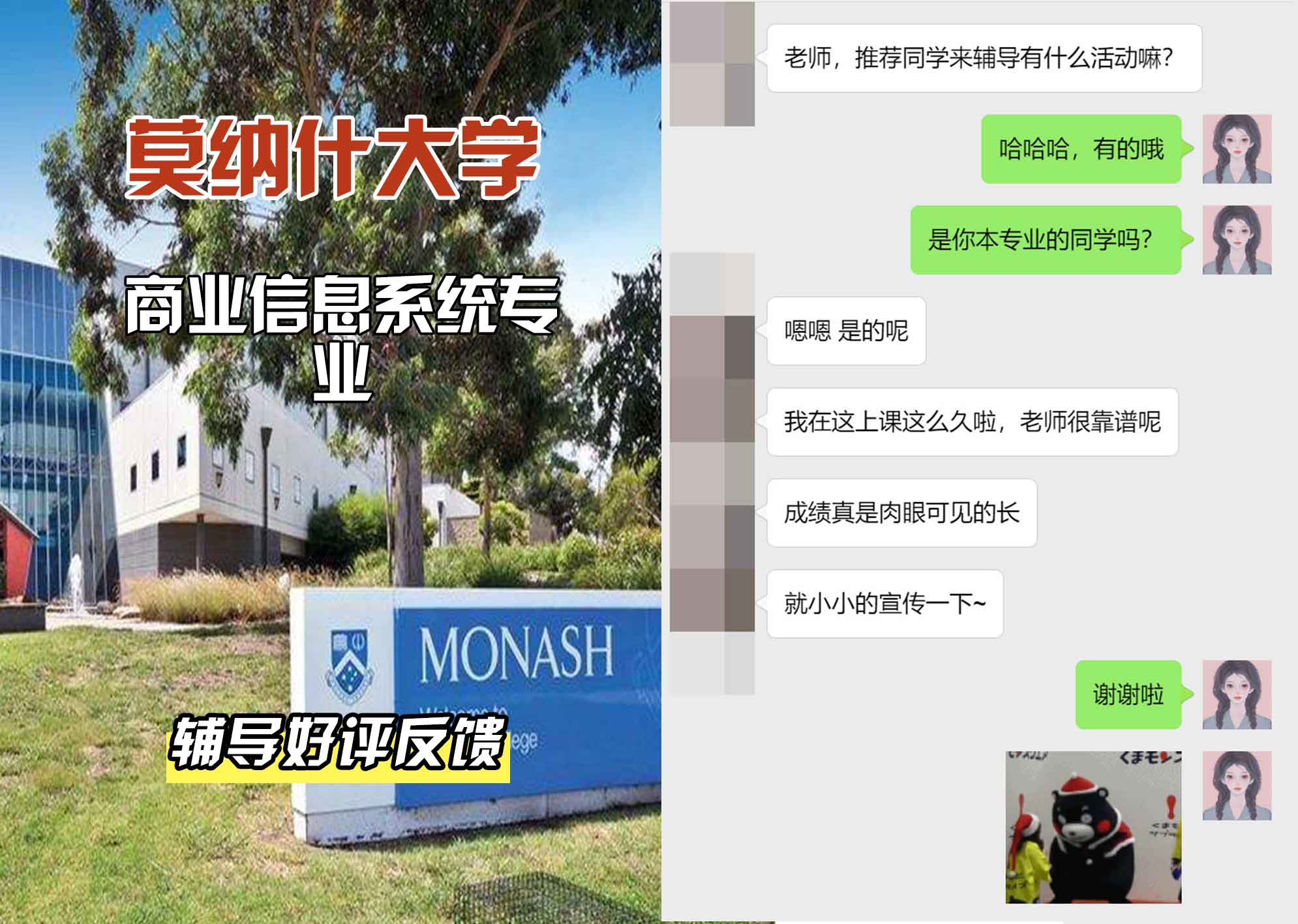 莫纳什大学Monash商业信息系统辅导好评反馈