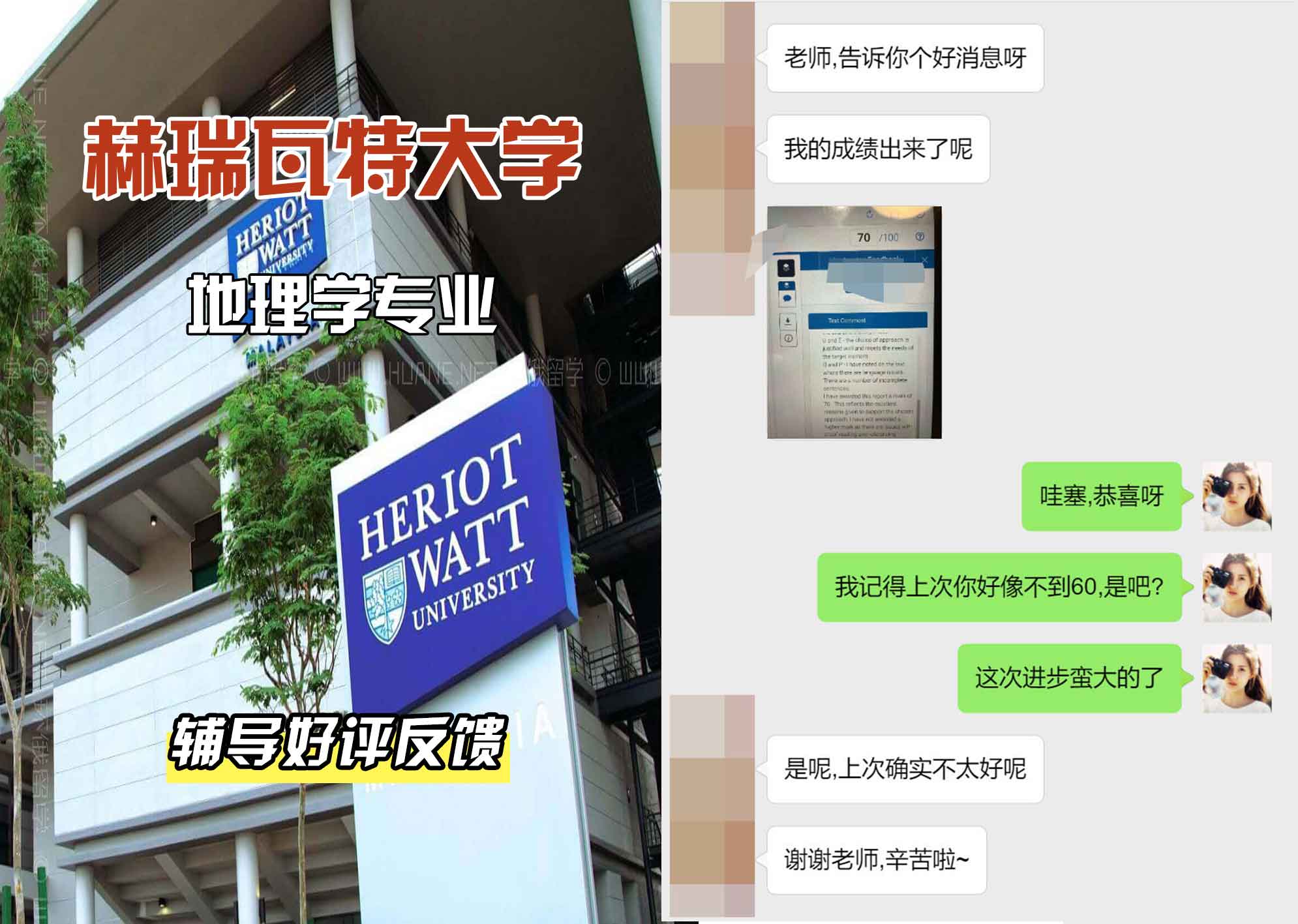 赫瑞瓦特大学赫瓦地理学辅导好评反馈