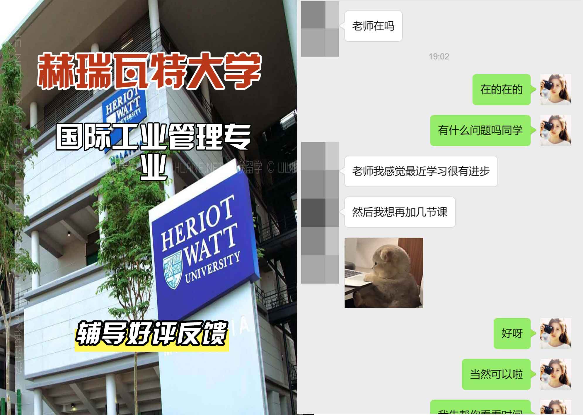 赫瑞瓦特大学赫瓦国际工业管理辅导好评反馈