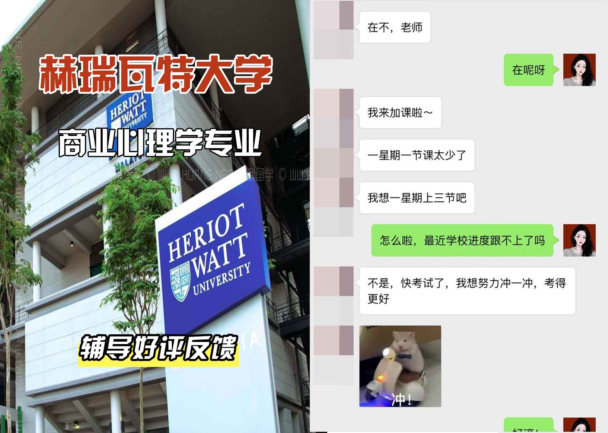 赫瑞瓦特大学赫瓦商业心理学辅导好评反馈