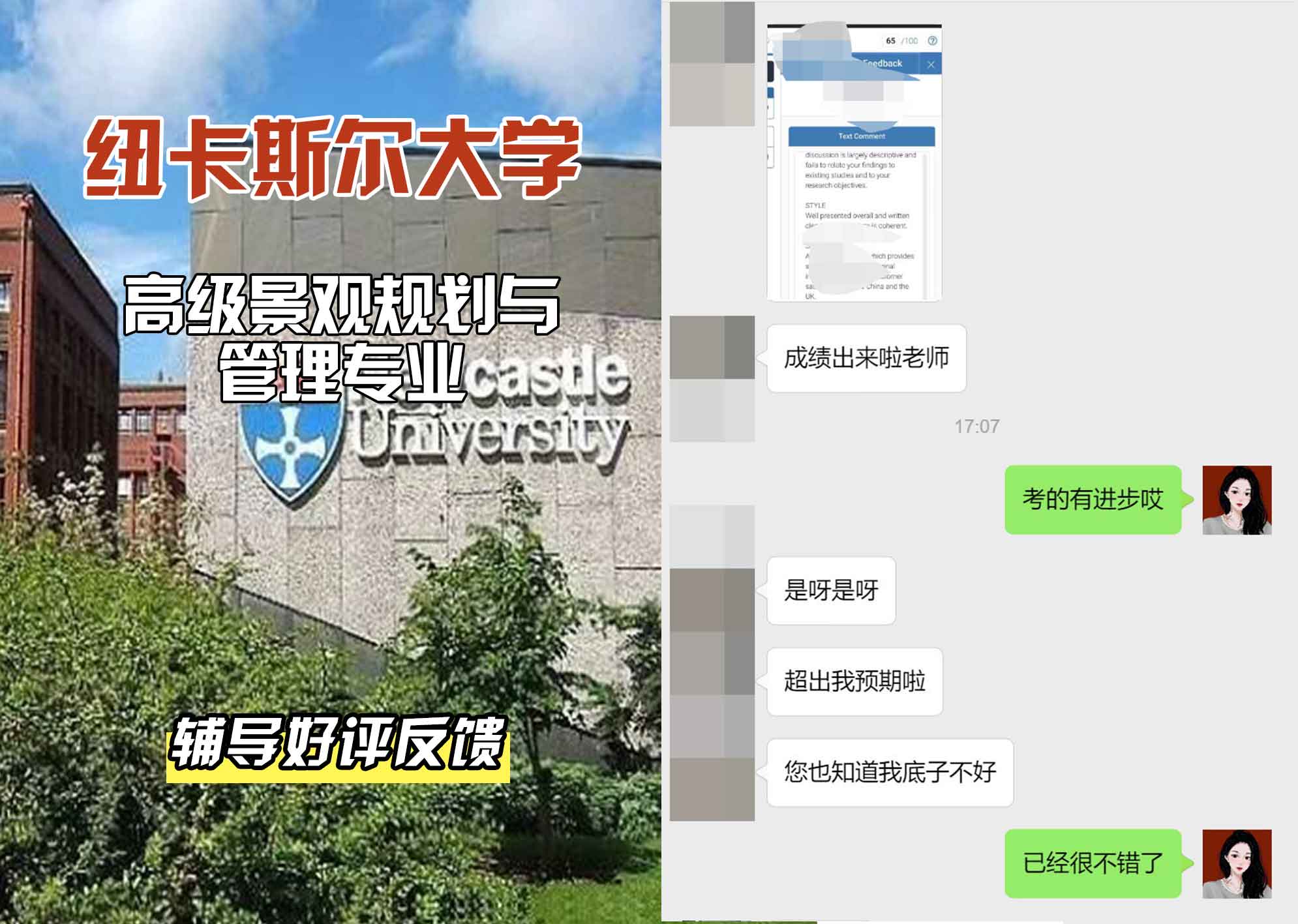 纽卡斯尔大学纽大高级景观规划与管理辅导好评反馈