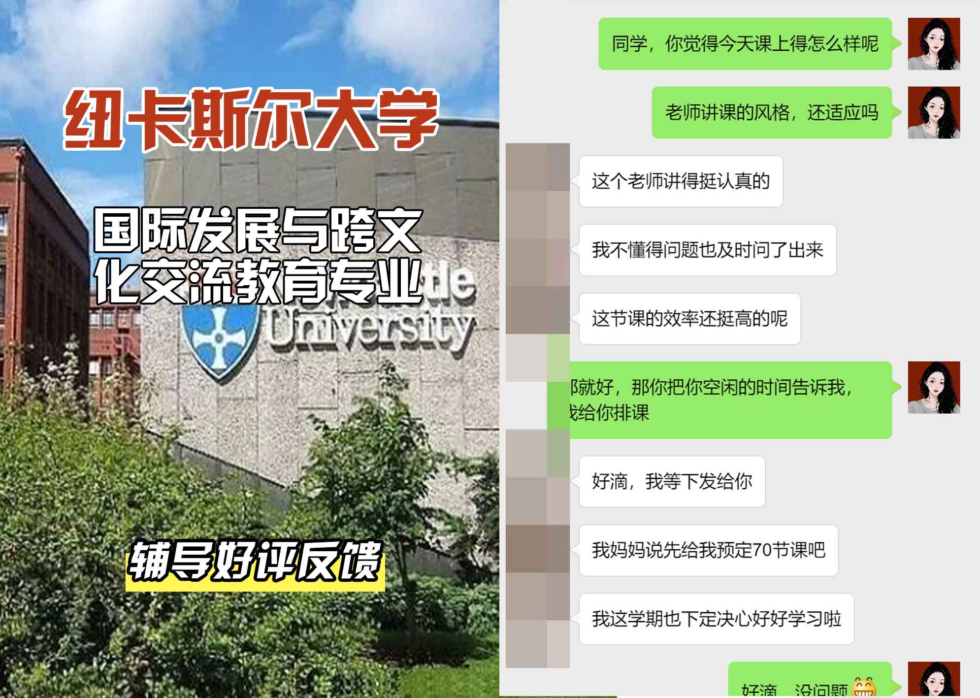 纽卡斯尔大学纽大国际发展与跨文化交流教育辅导好评反馈