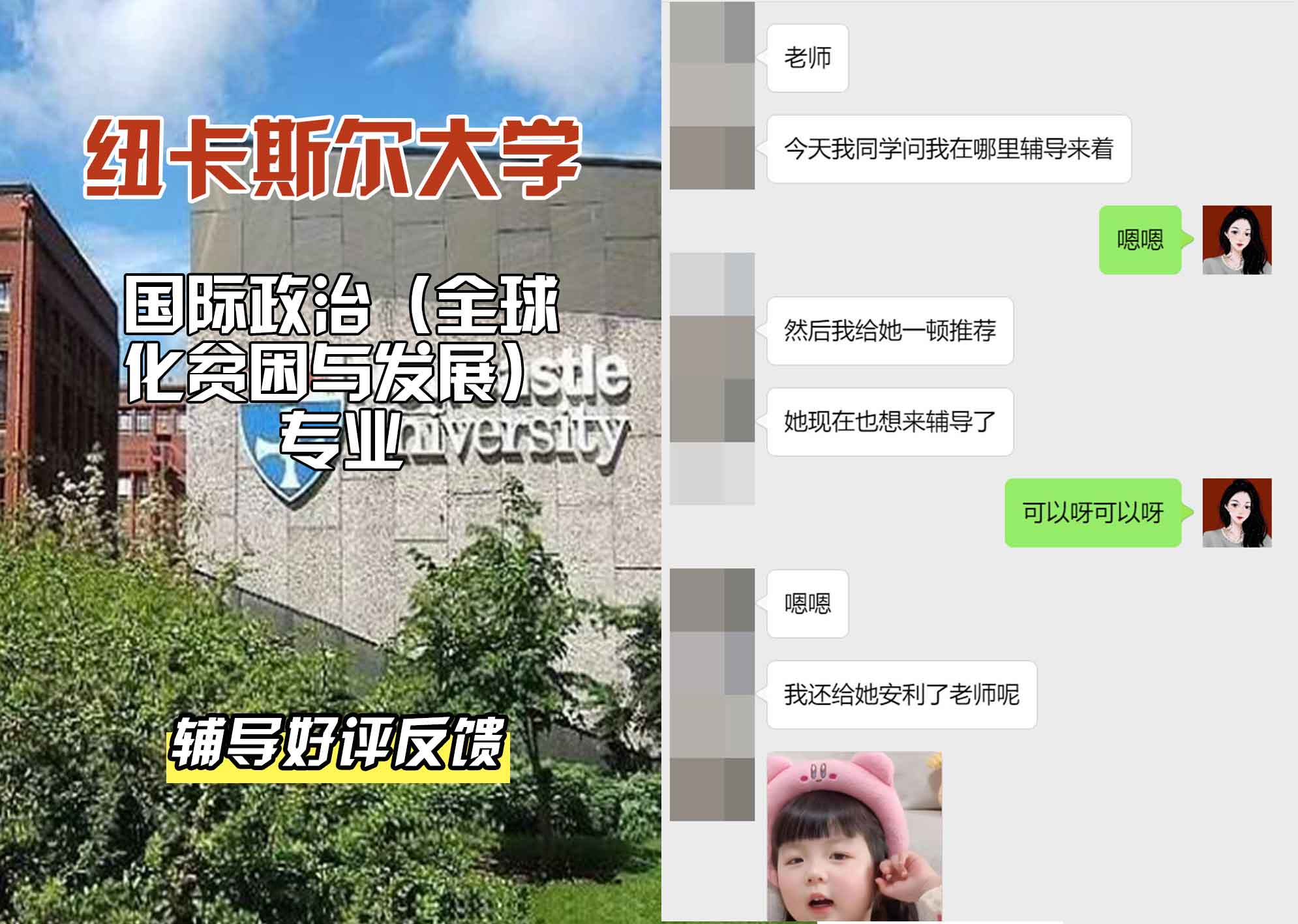 纽卡斯尔大学纽大国际政治（全球化、贫困与发展）辅导好评反馈