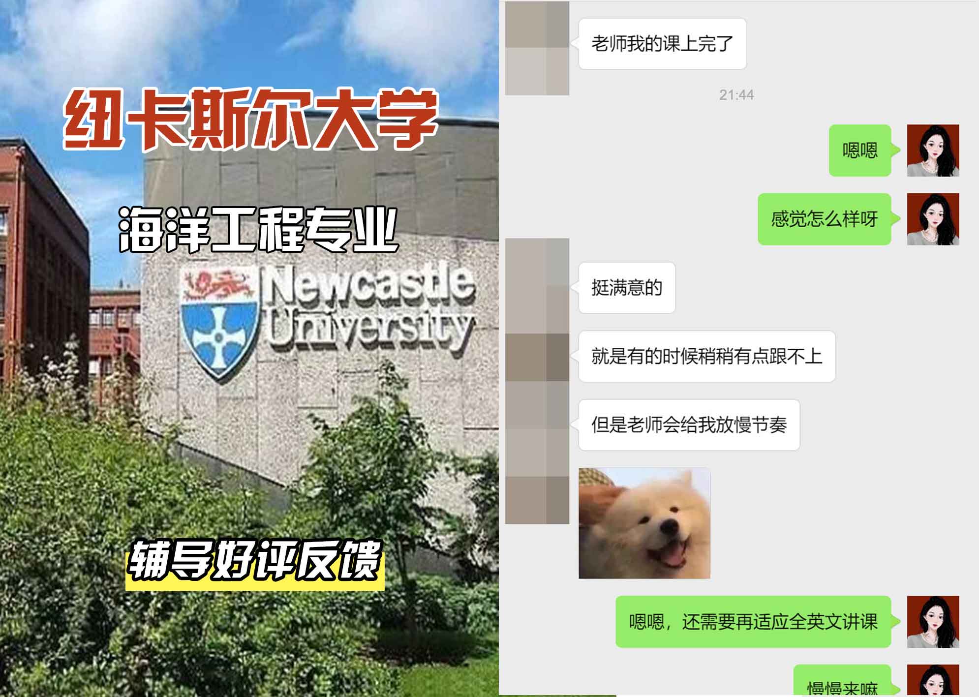 纽卡斯尔大学纽大海洋工程辅导好评反馈