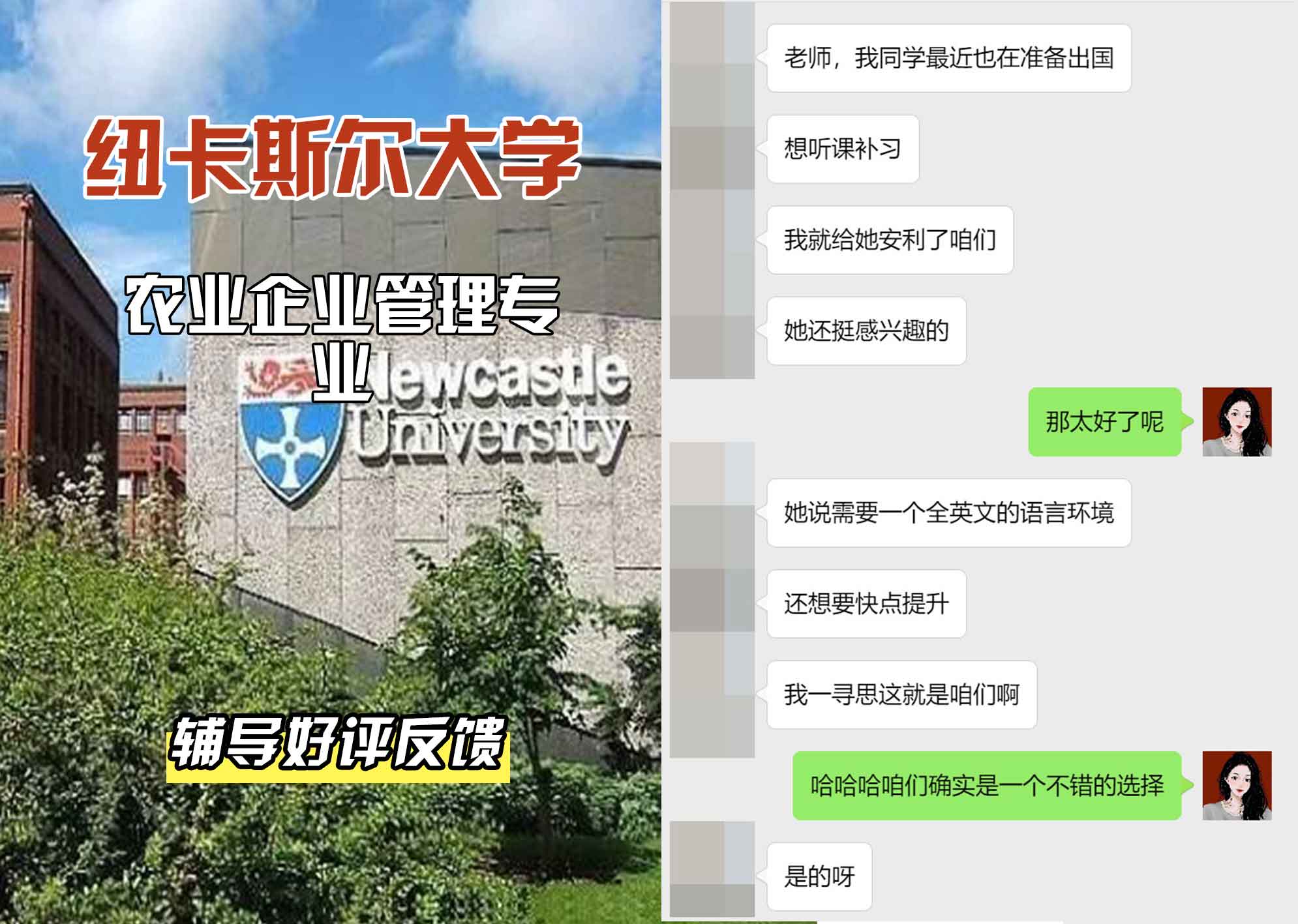 纽卡斯尔大学纽大农业企业管理辅导好评反馈