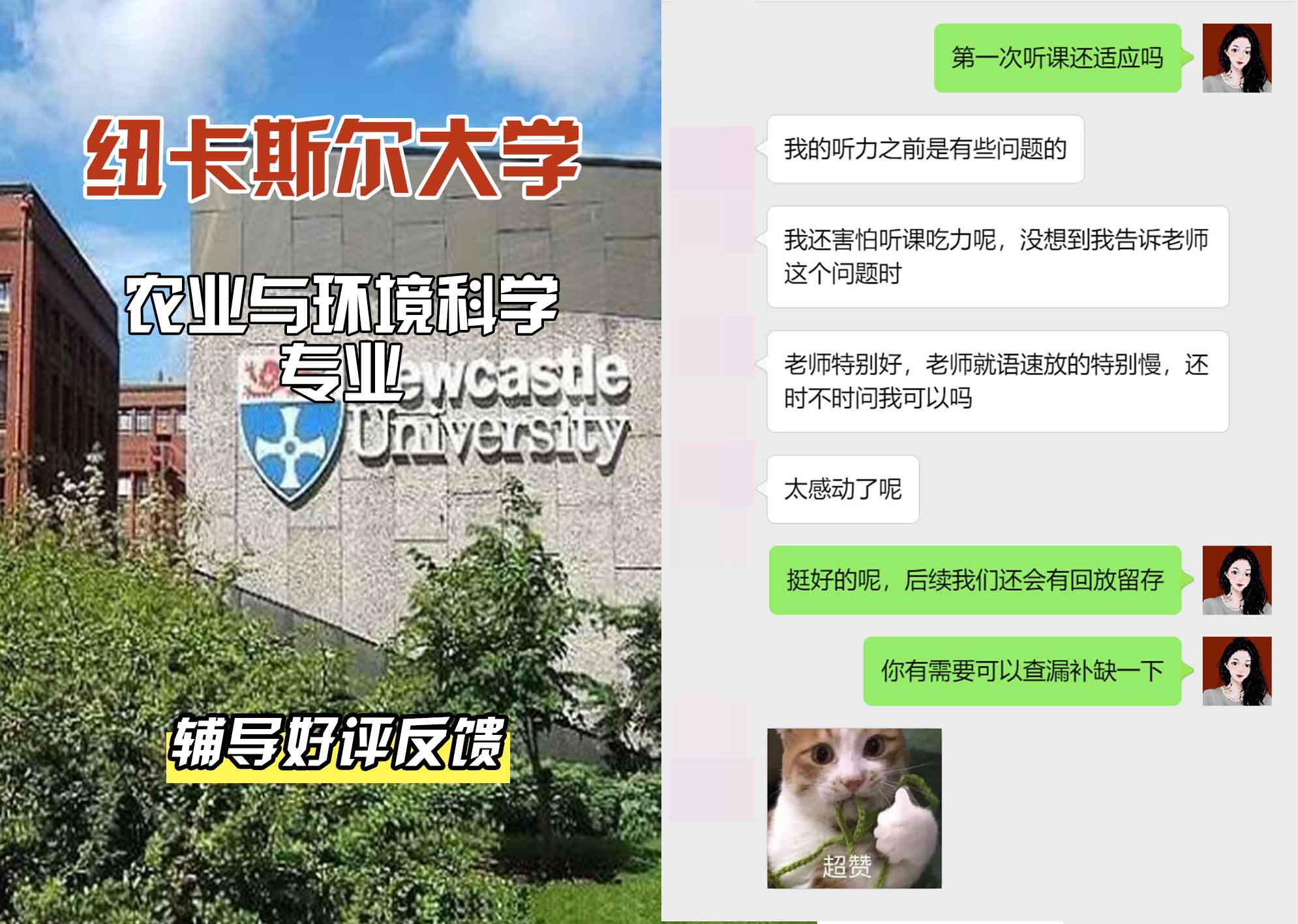 纽卡斯尔大学纽大农业与环境科学辅导好评反馈