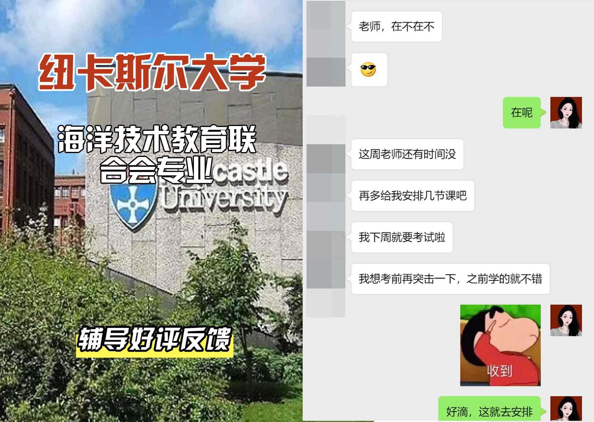 纽卡斯尔大学纽大海洋技术教育联合会辅导好评反馈
