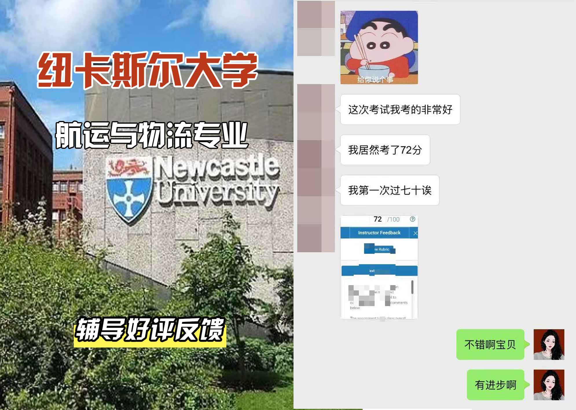 纽卡斯尔大学纽大航运与物流辅导好评反馈