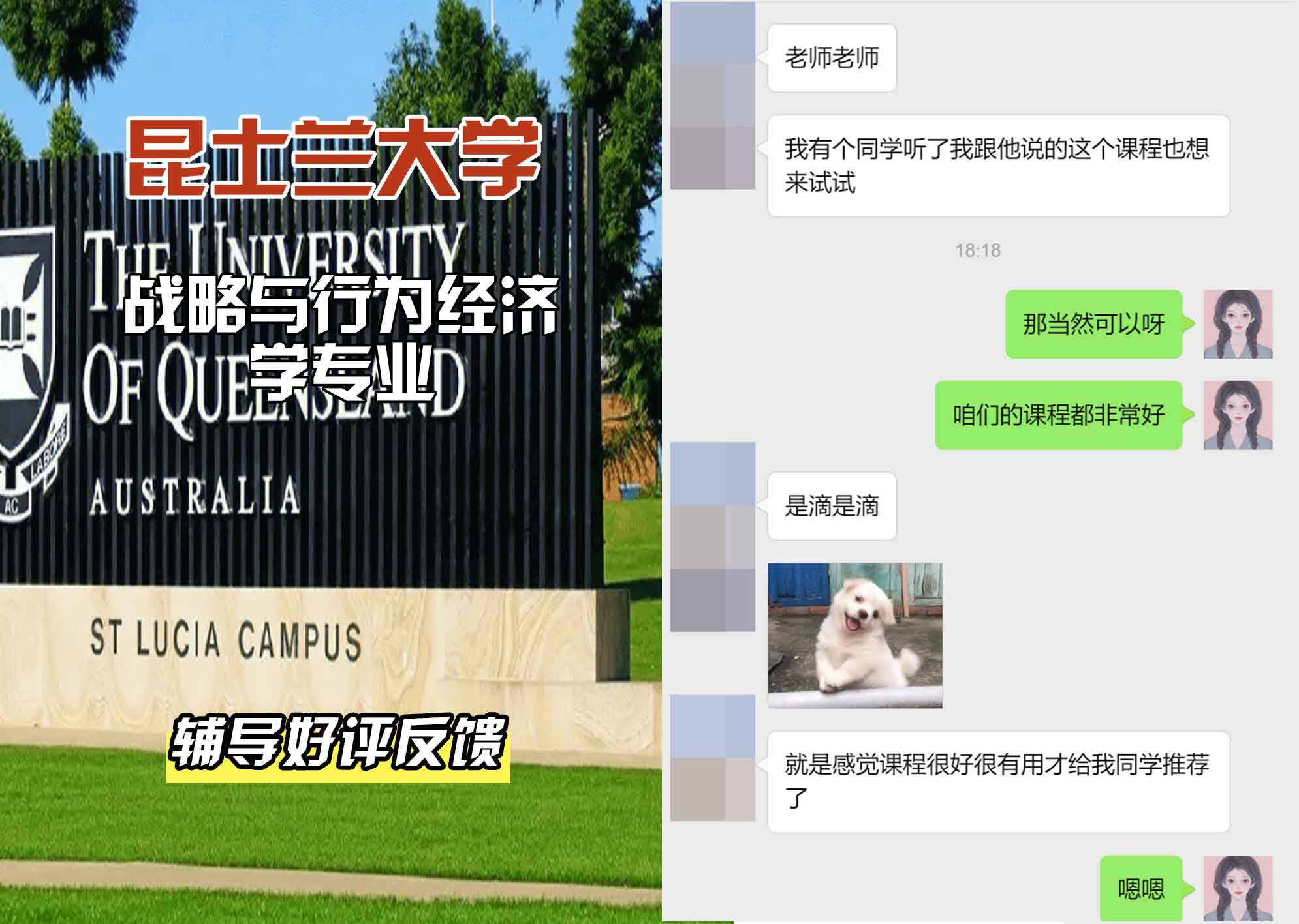 昆士兰大学UQ战略与行为经济学辅导好评反馈