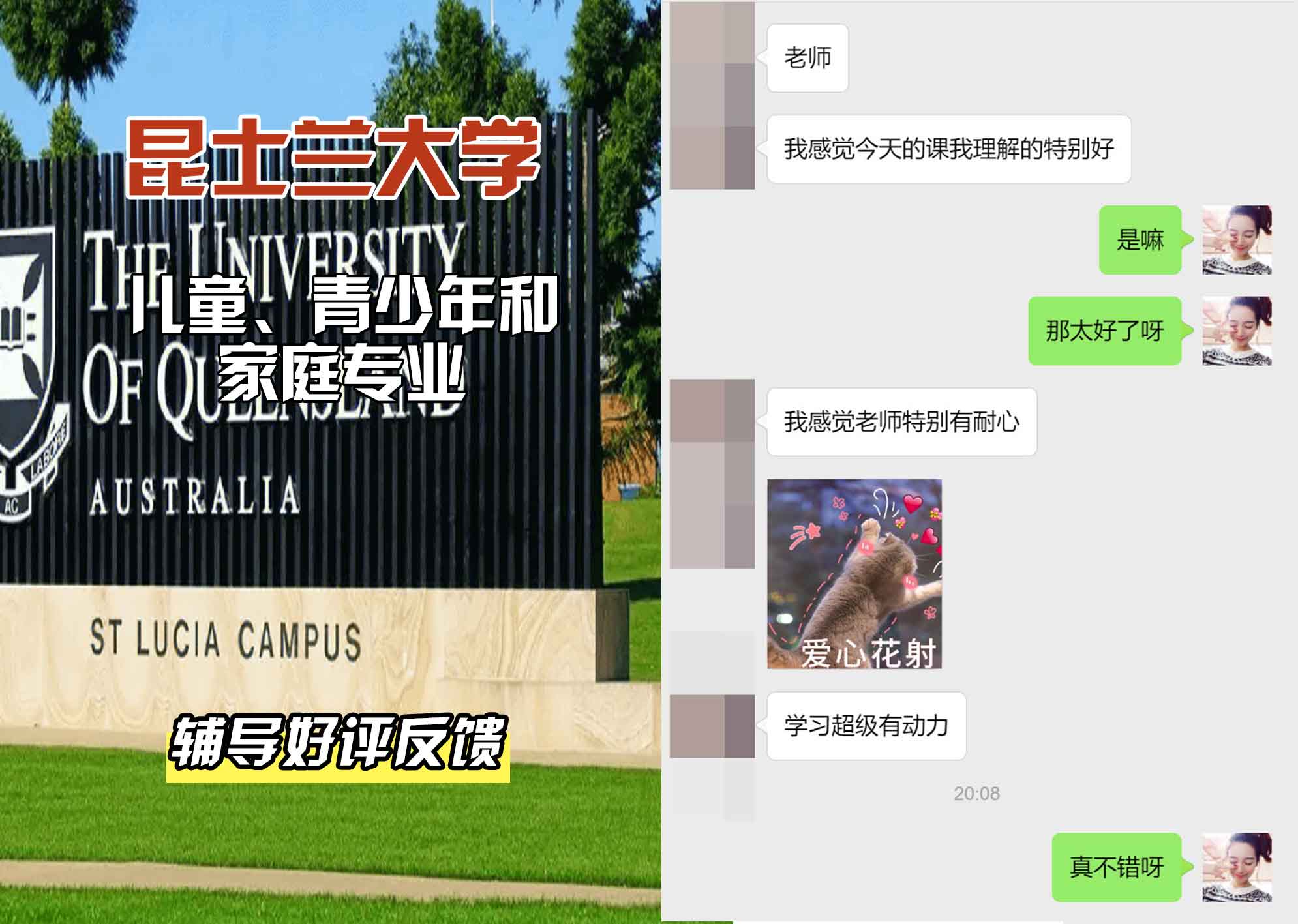 昆士兰大学UQ儿童、青少年和家庭辅导好评反馈