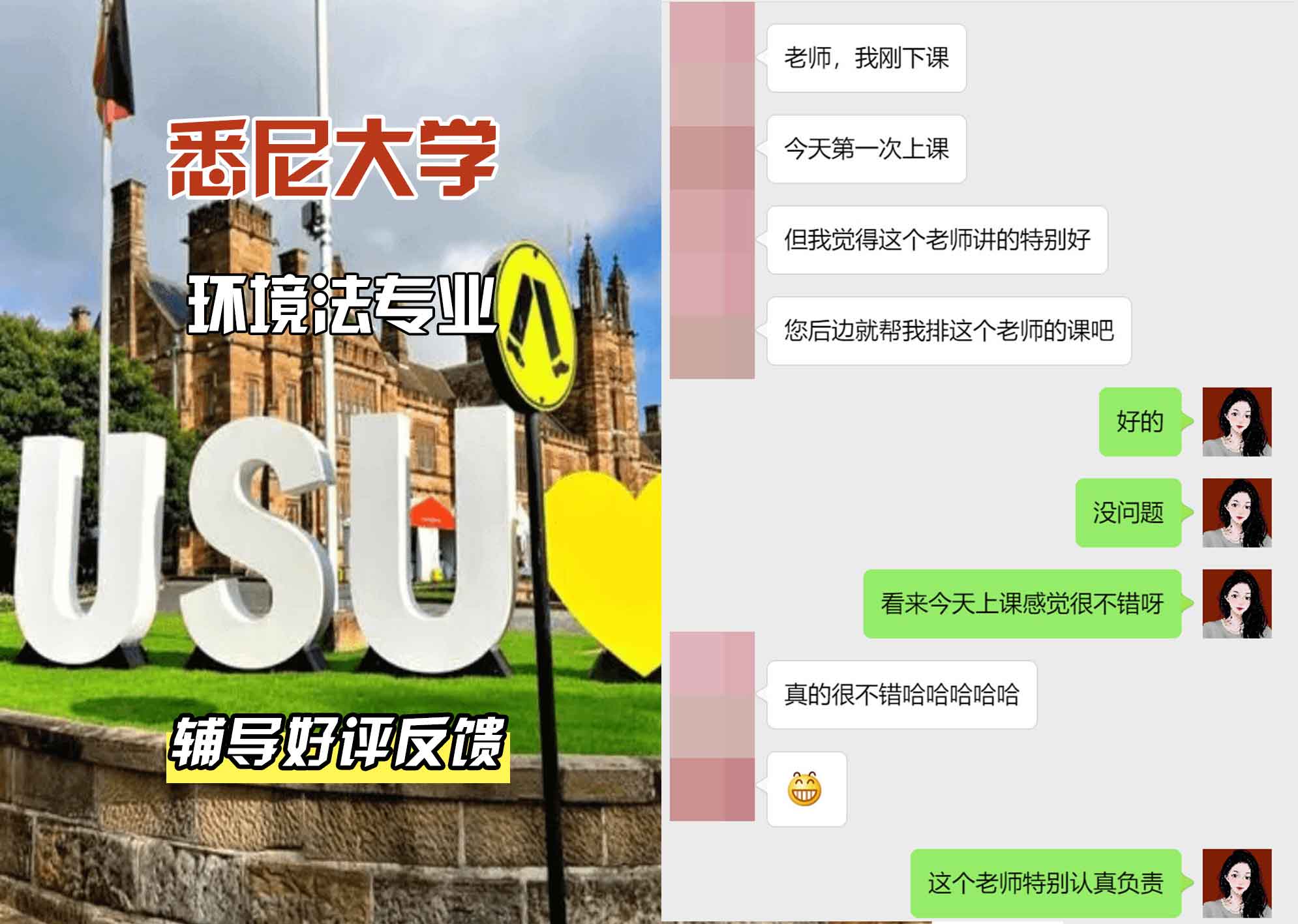 悉尼大学USYD环境法辅导好评反馈