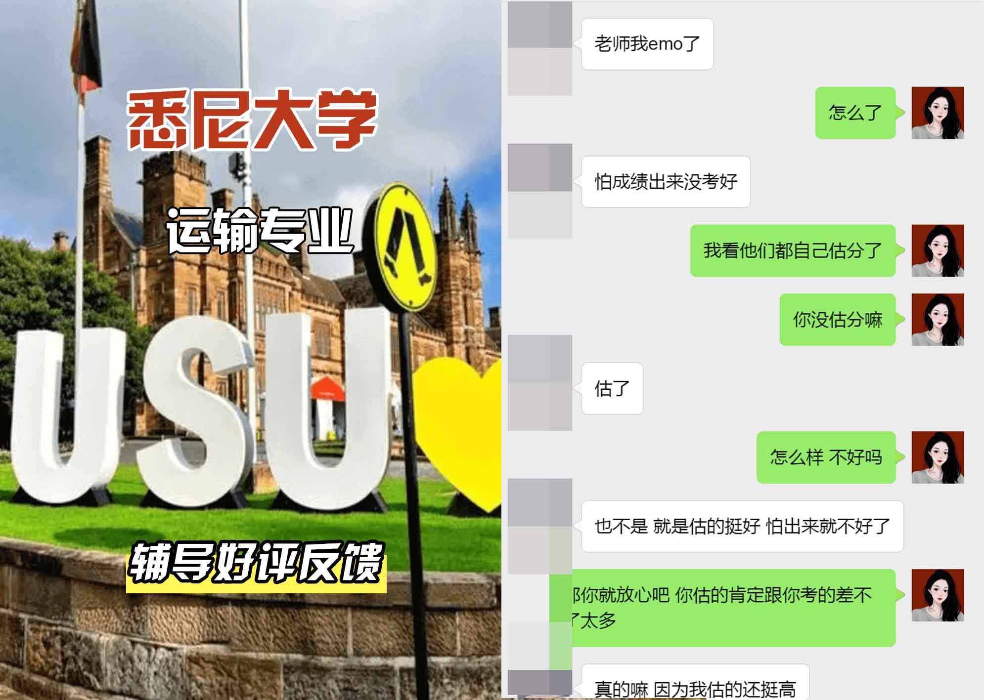 悉尼大学USYD运输辅导好评反馈