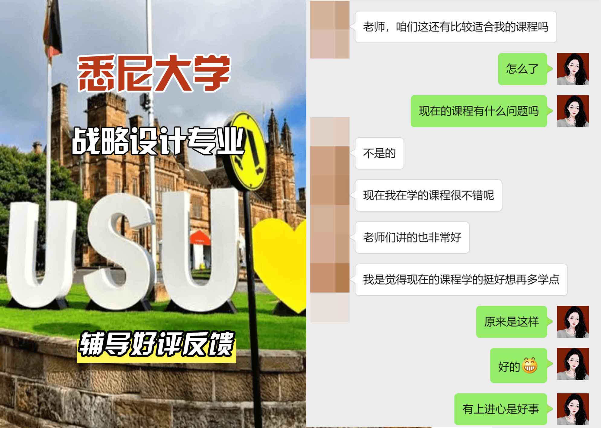悉尼大学USYD战略设计辅导好评反馈