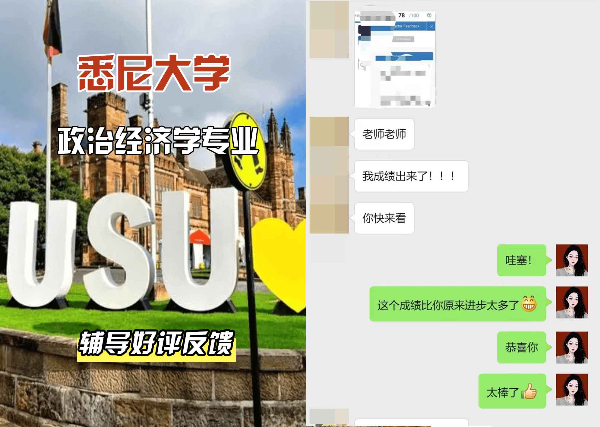 悉尼大学USYD政治经济学辅导好评反馈