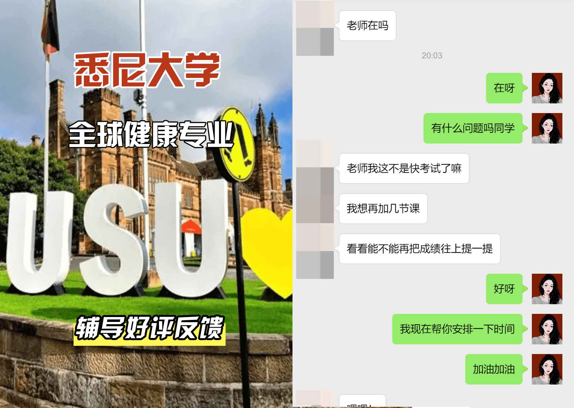 悉尼大学USYD全球健康辅导好评反馈