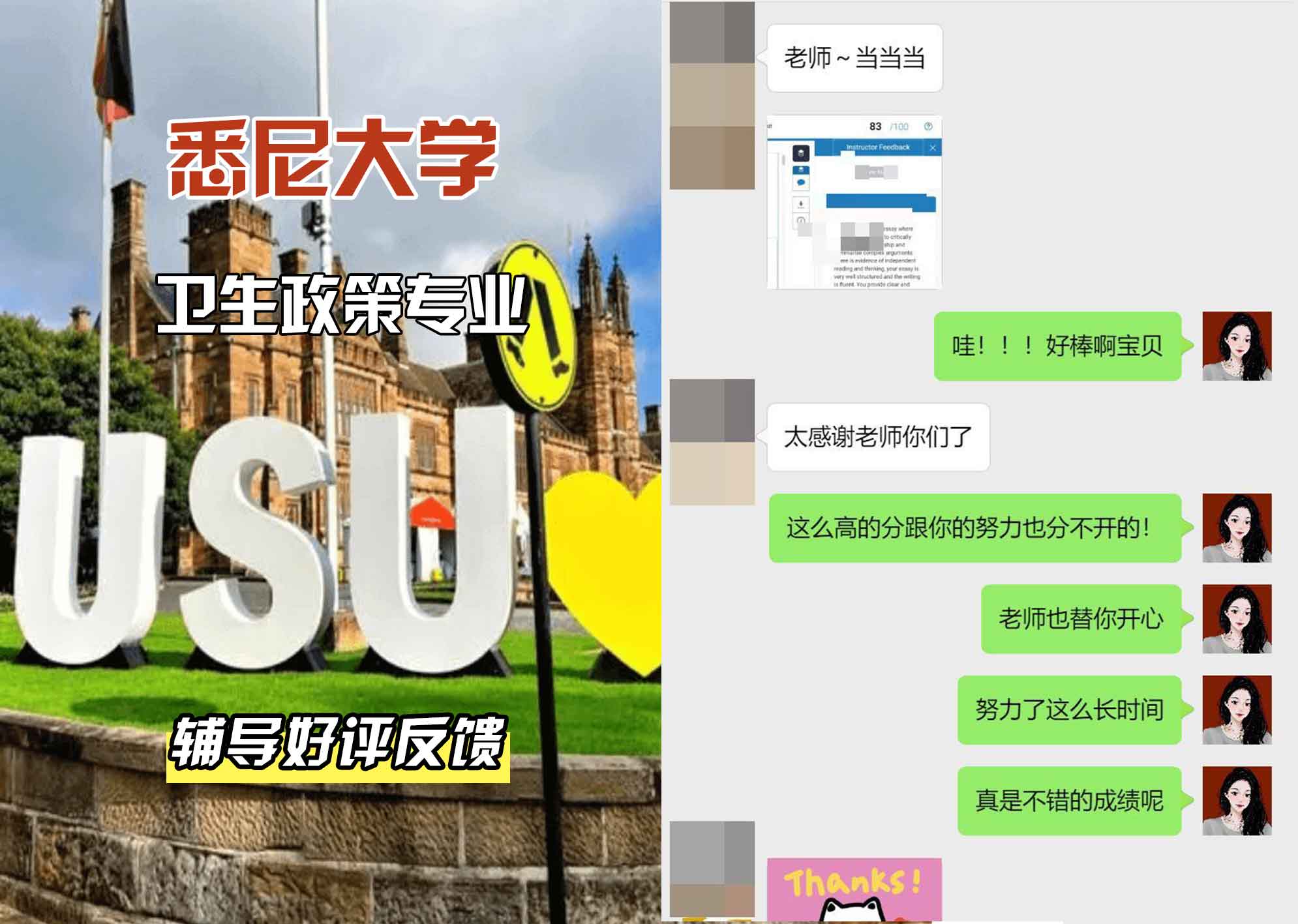 悉尼大学USYD卫生政策辅导好评反馈