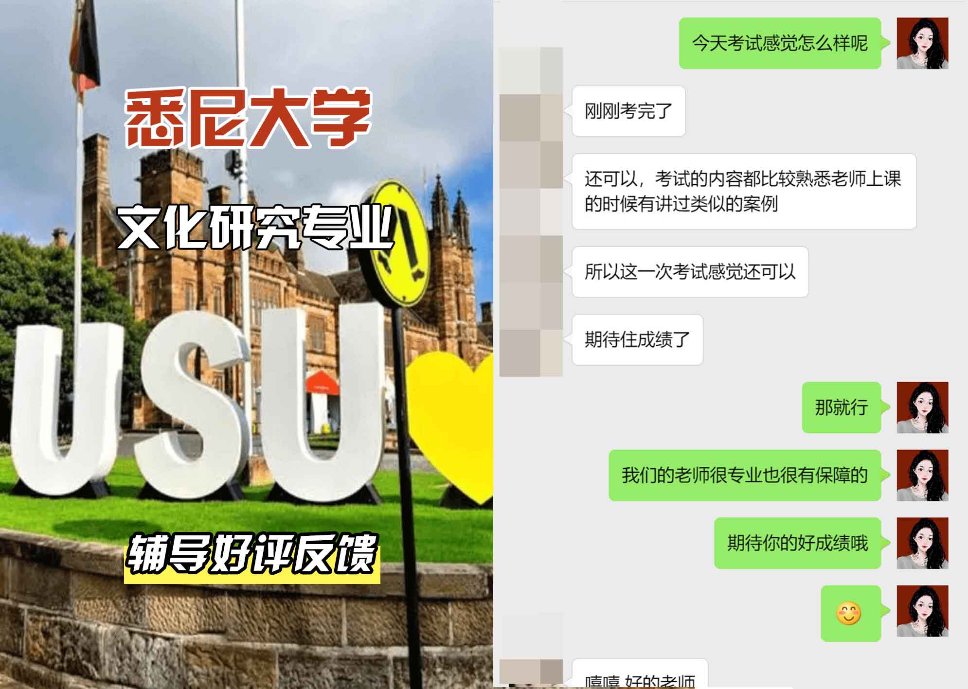 悉尼大学USYD文化研究辅导好评反馈