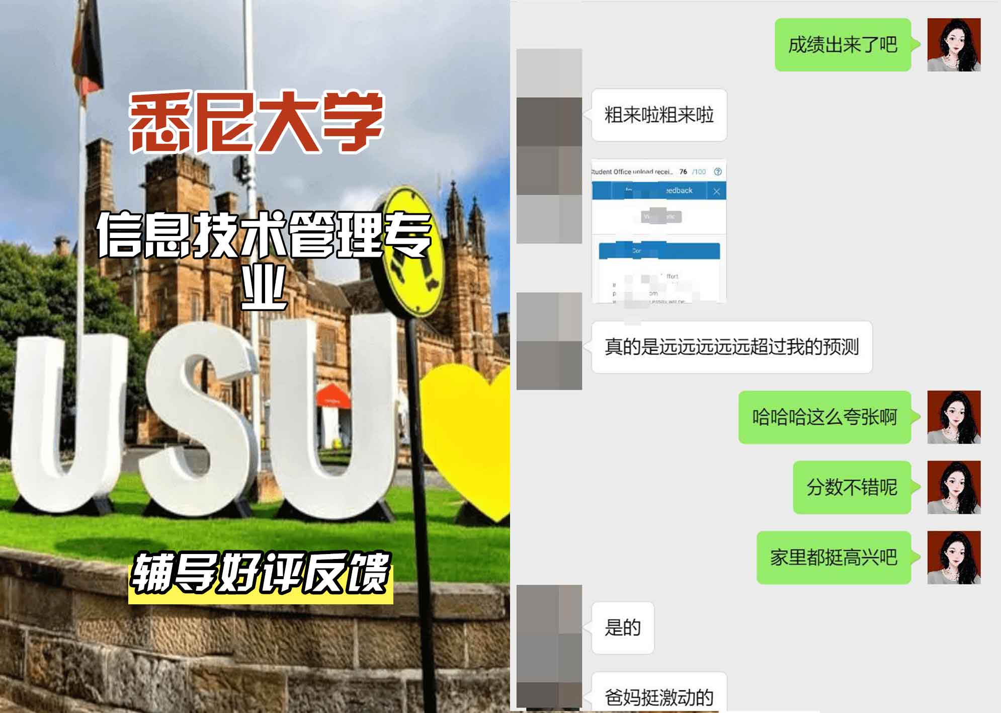 悉尼大学USYD信息技术管理辅导好评反馈