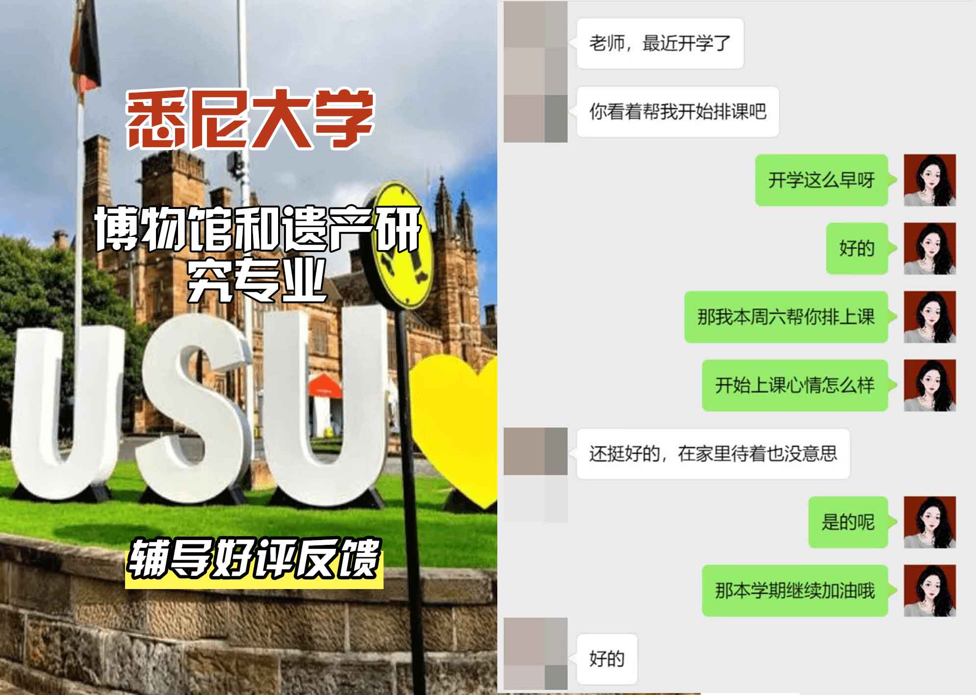 悉尼大学USYD博物馆和遗产研究辅导好评反馈