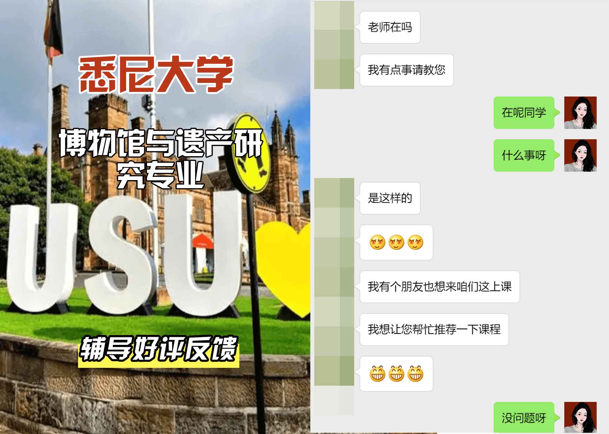 悉尼大学USYD博物馆与遗产研究辅导好评反馈